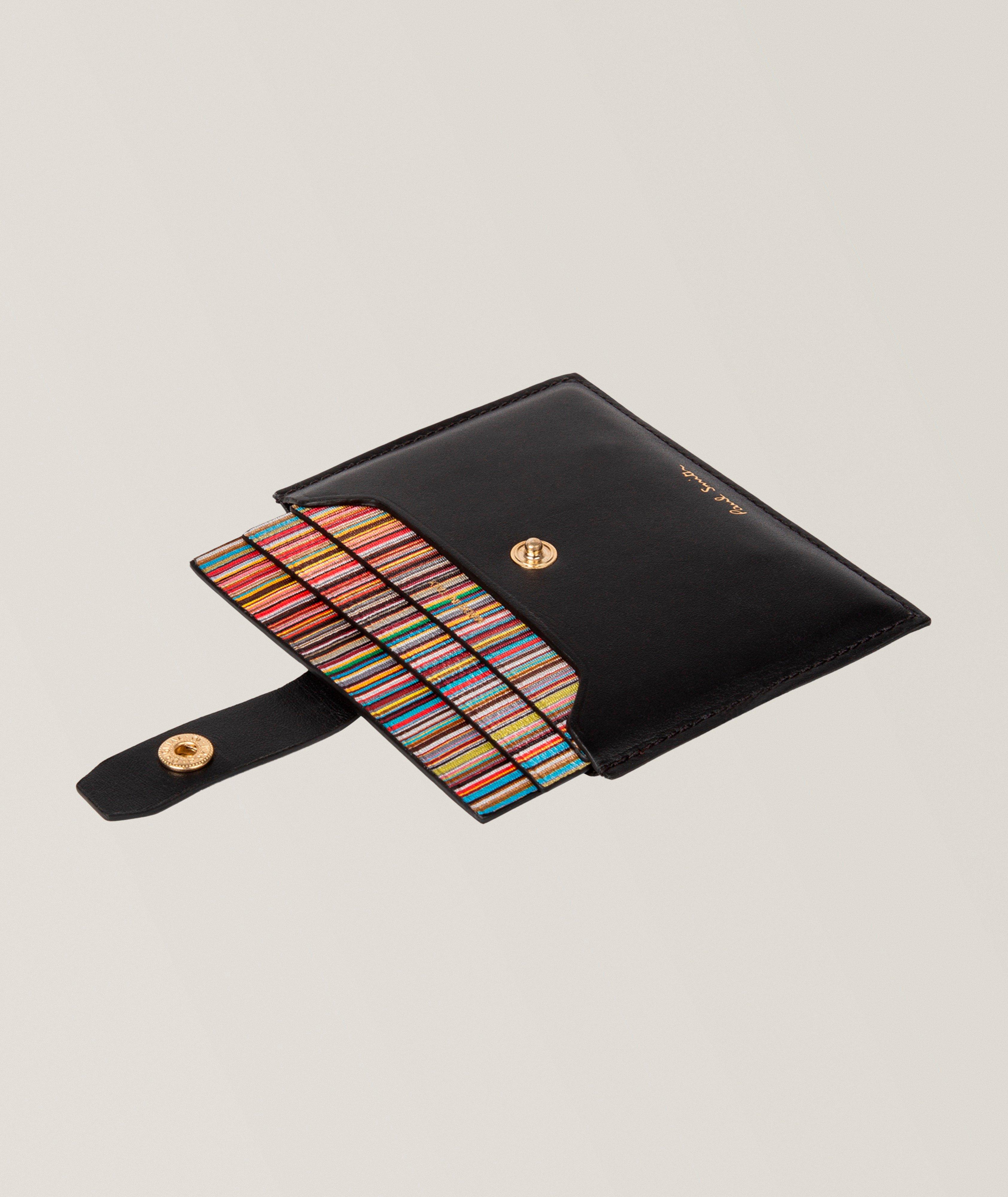 Striped Pull-Out Leather Cardholder image 3
