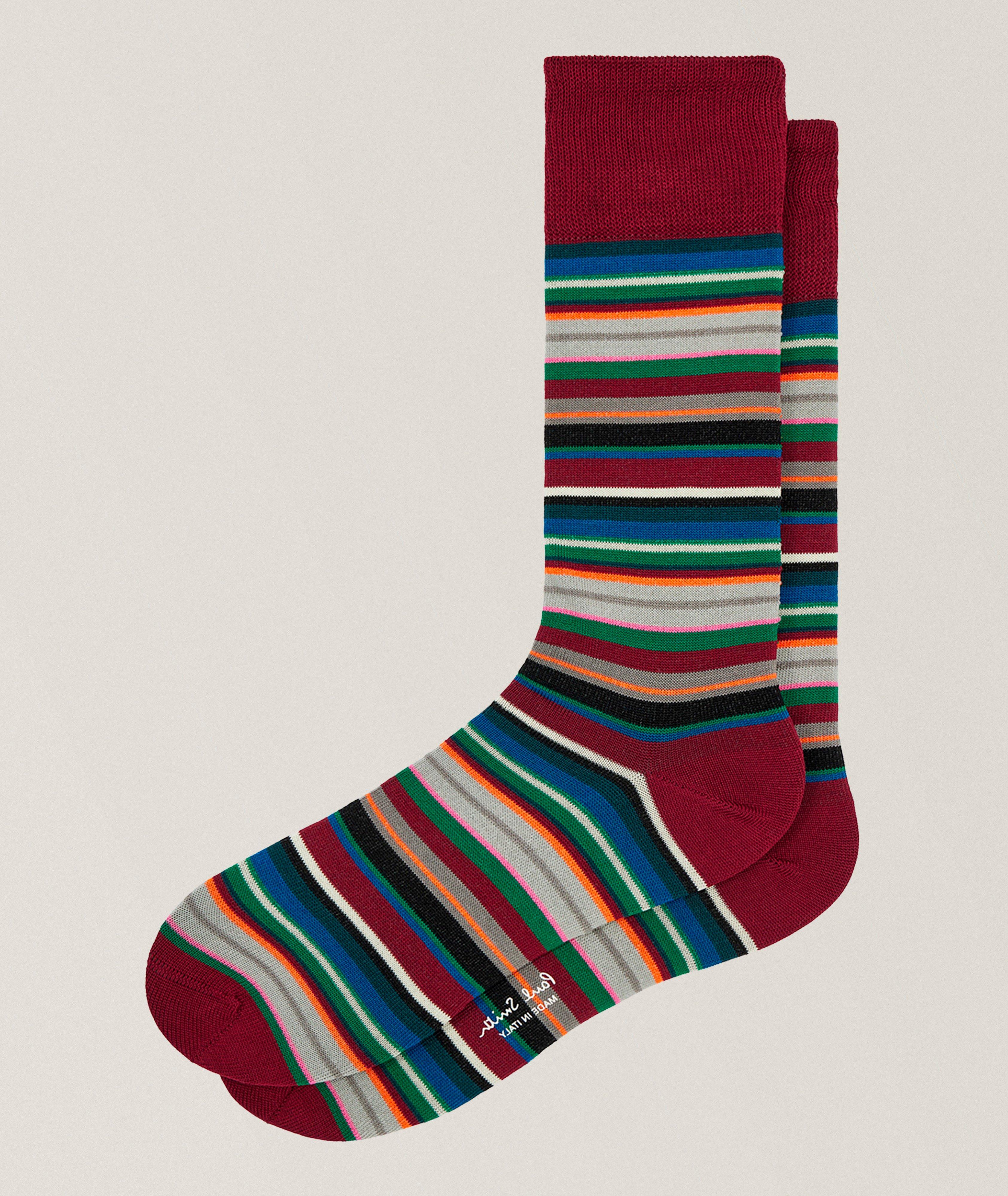 Munich Striped Stretch-Cotton Socks image 0