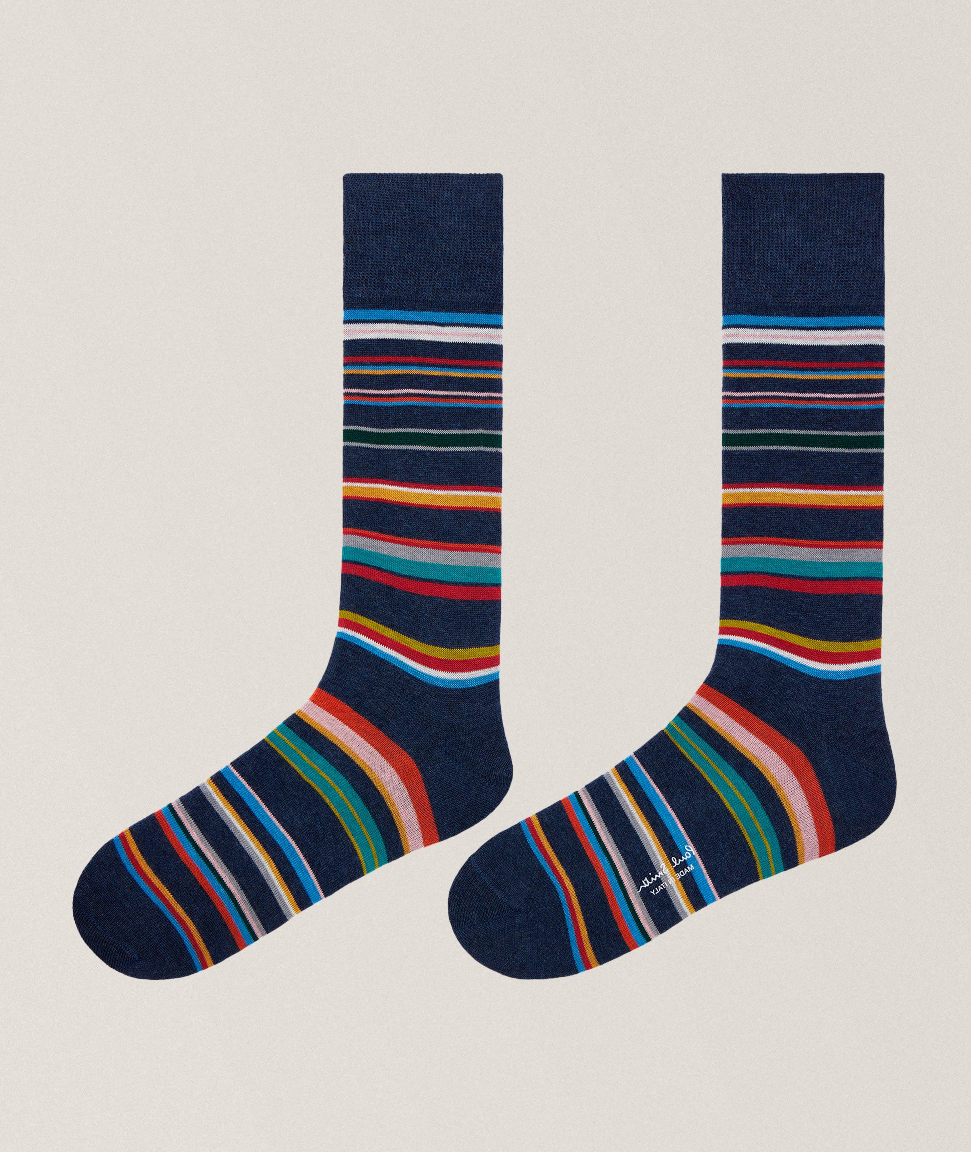 Marled Signature Striped Socks image 1