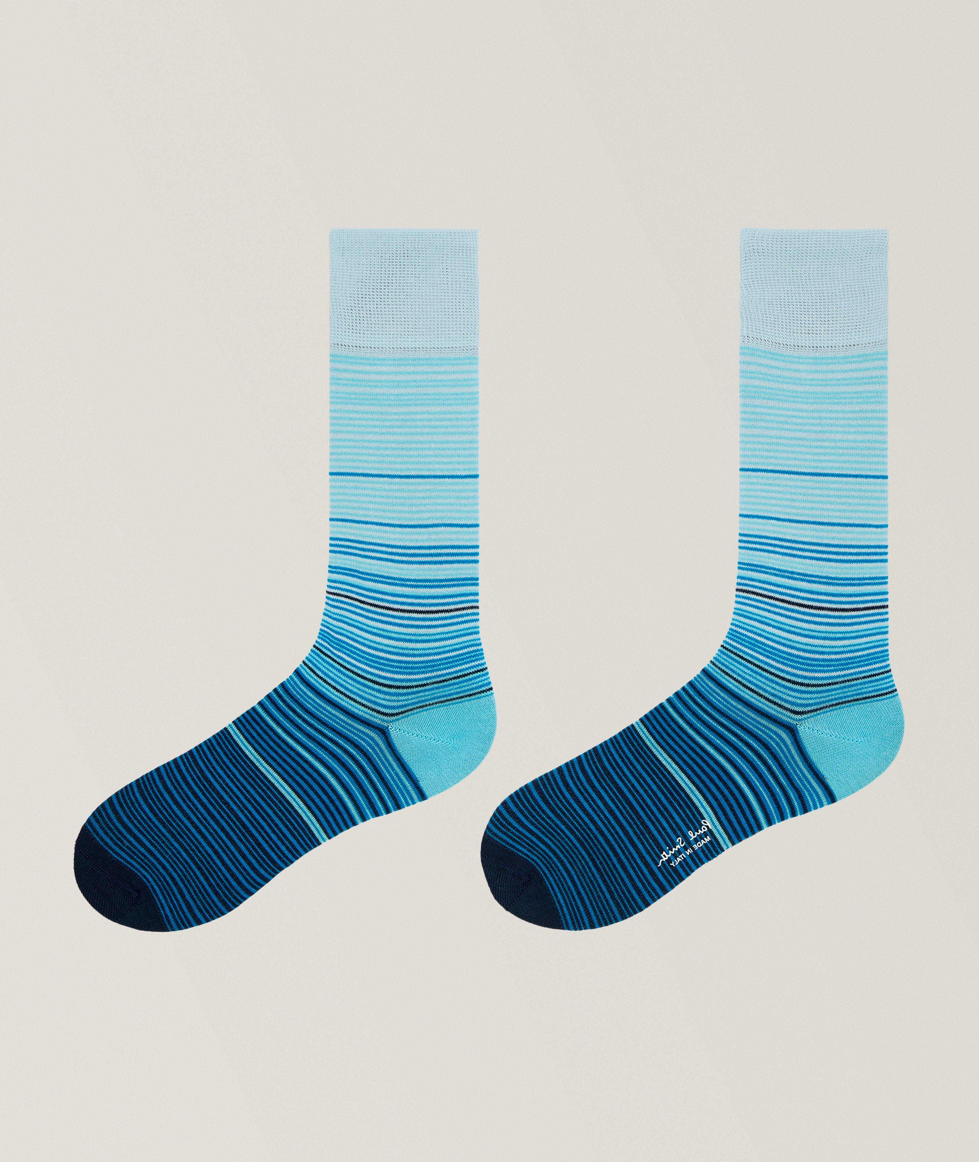 Marcel Striped Stretch-Cotton Socks image 1
