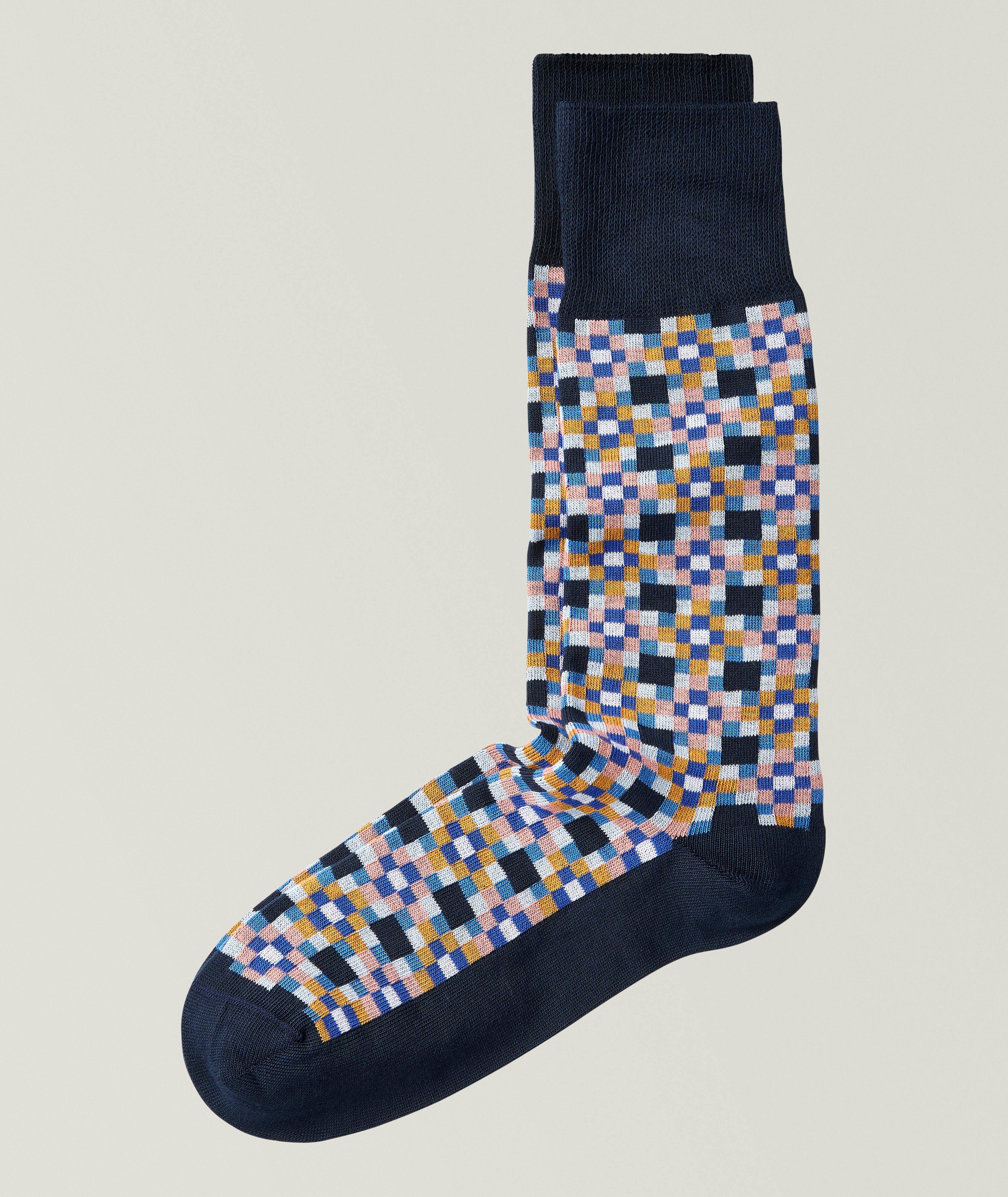 Paul Smith Nicolas Tiles Mid-Calf Socks 