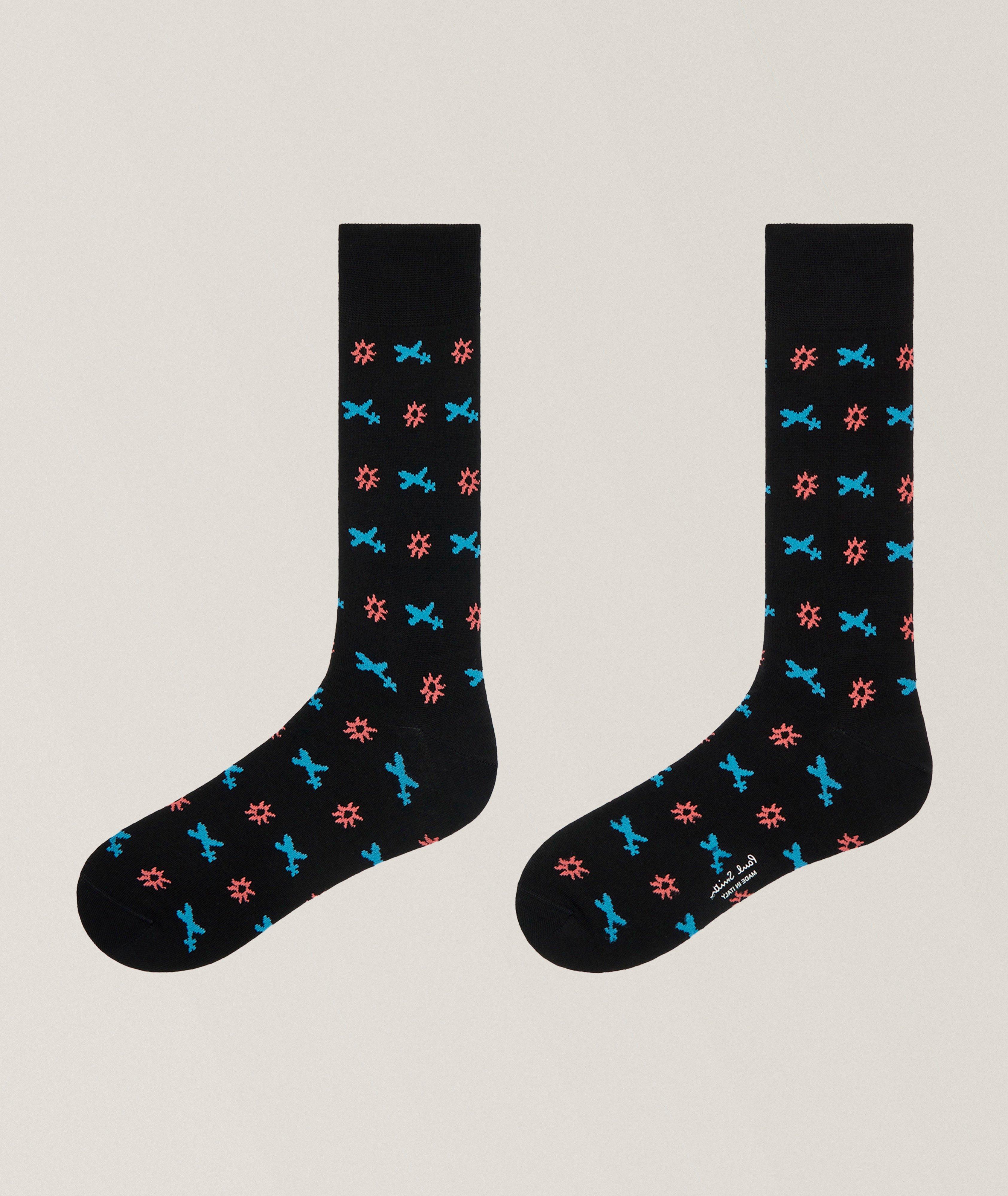 Maurice Airplane Motif Socks image 1