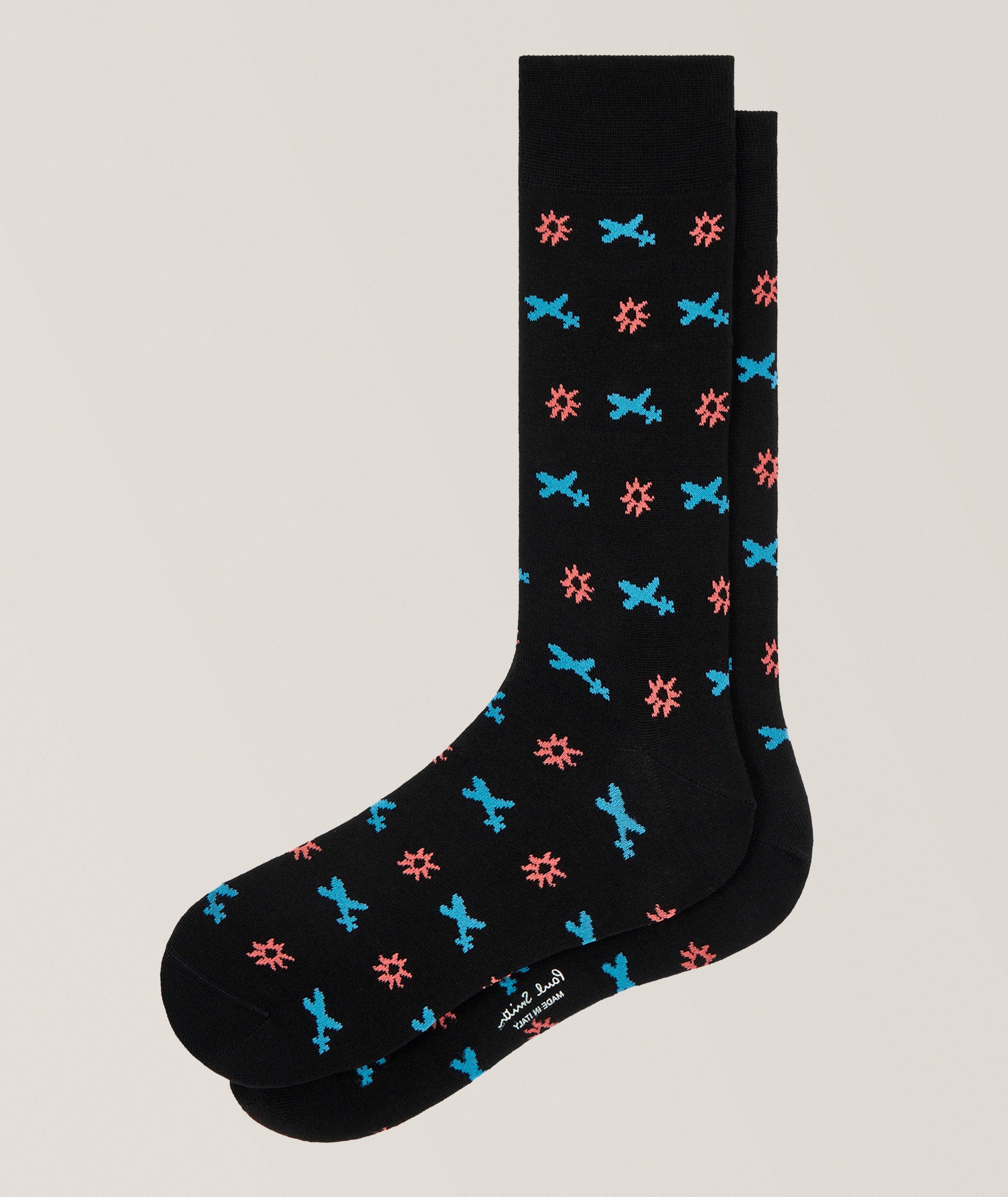 Maurice Airplane Motif Socks image 0