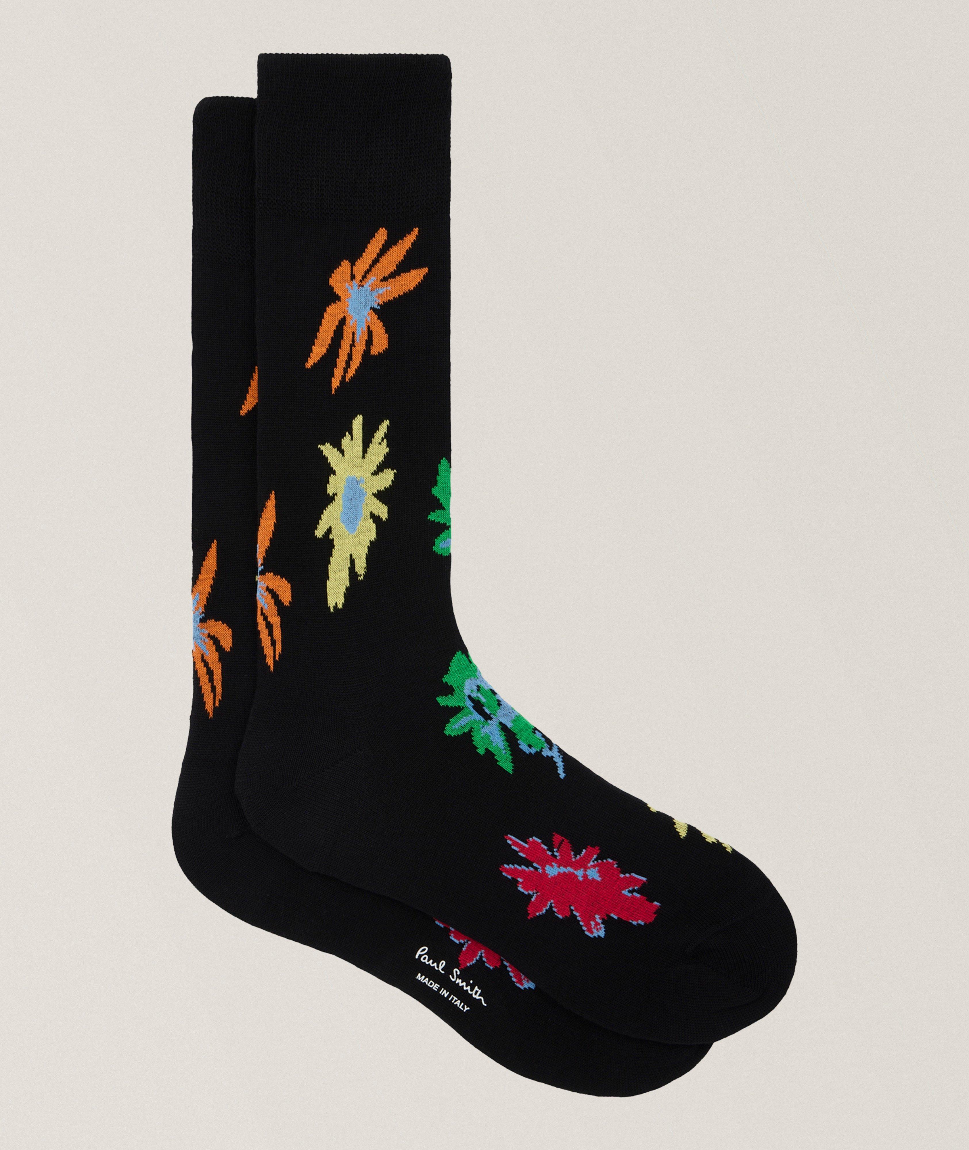 Paul Smith Chaussettes coton-extensible fleur désert
