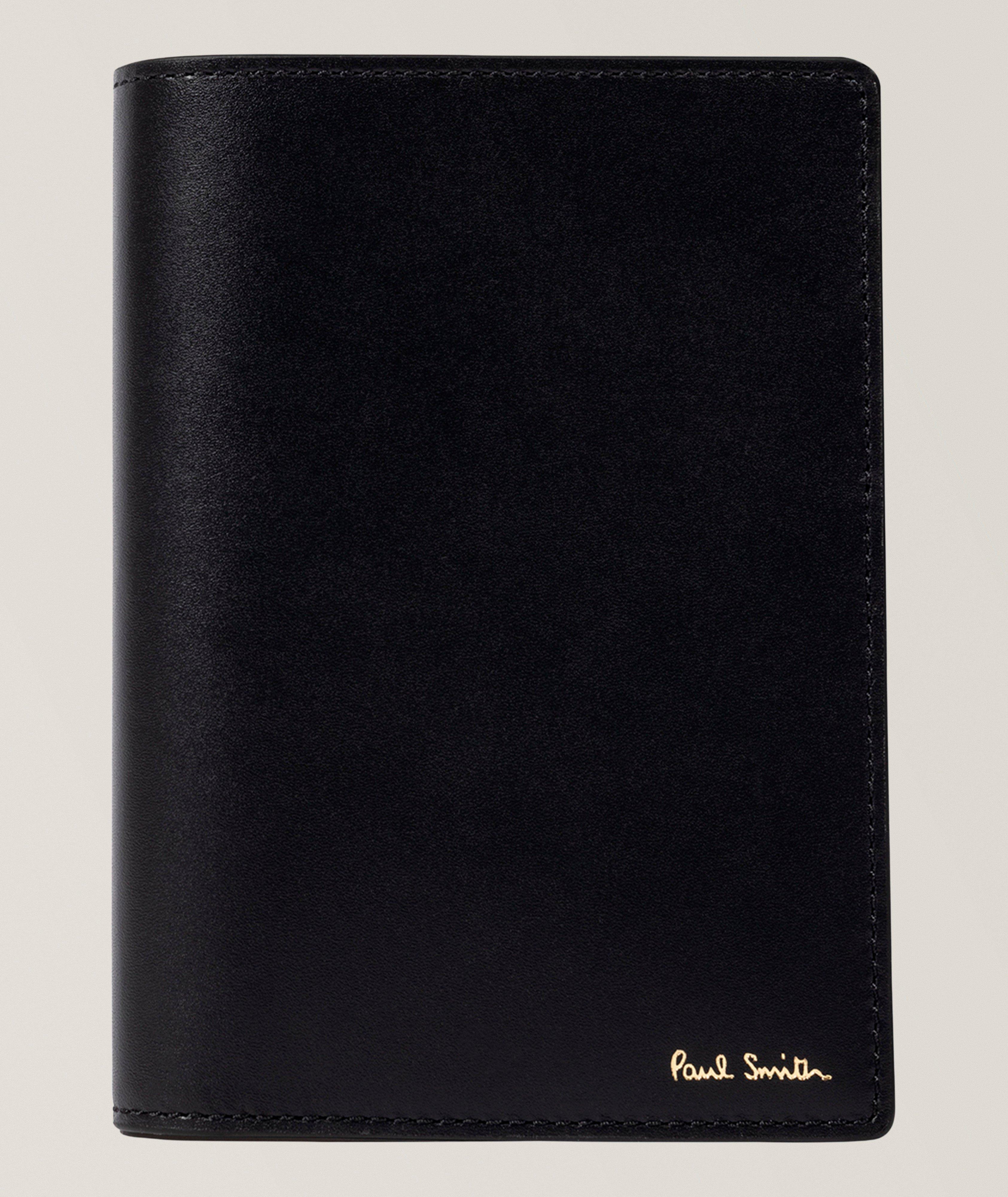 Signature Stripe Interior Leather Passport Holder image 0