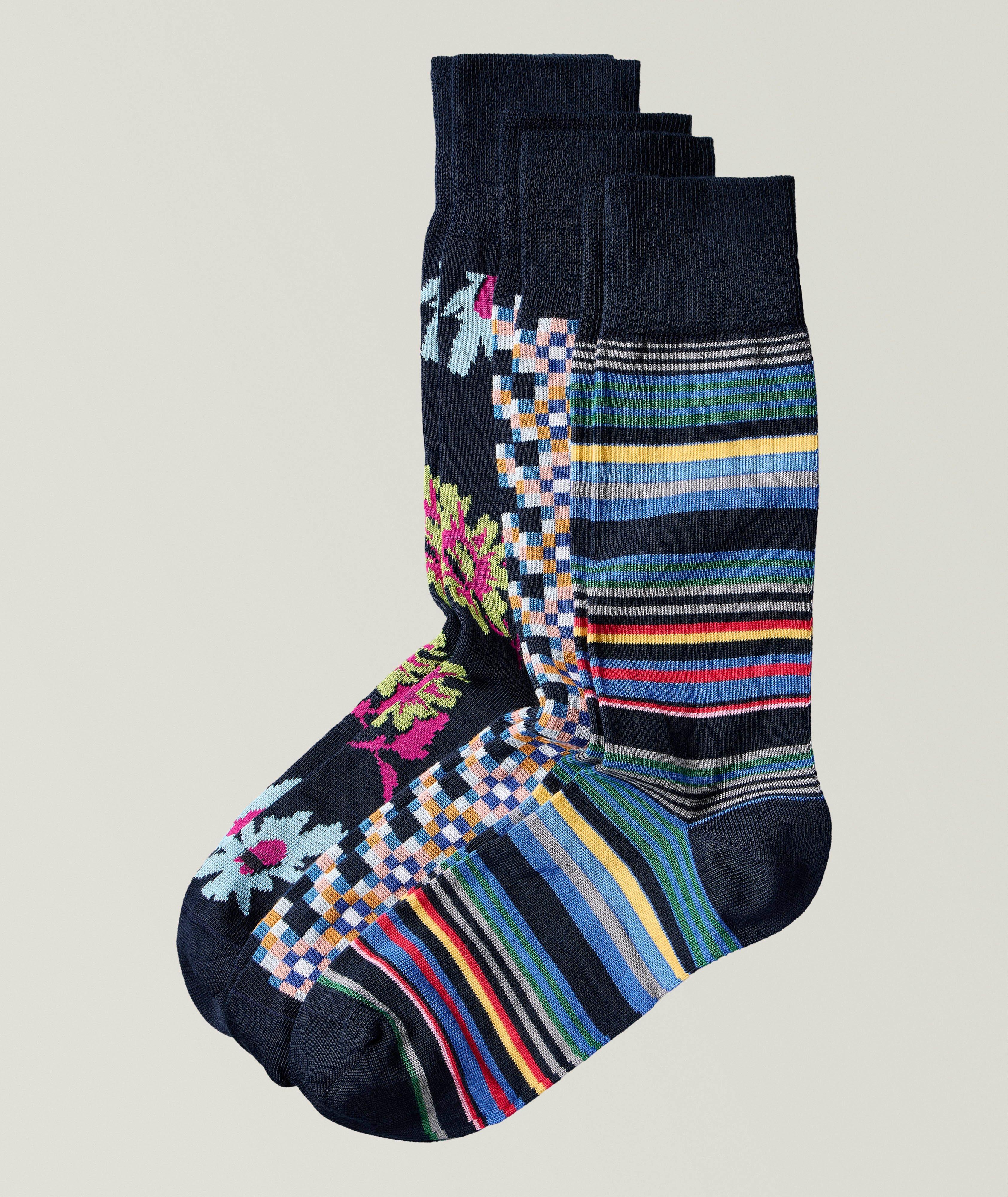 Paul Smith Three-Pack Seasonal Print Socks | Socks | Harry Rosen