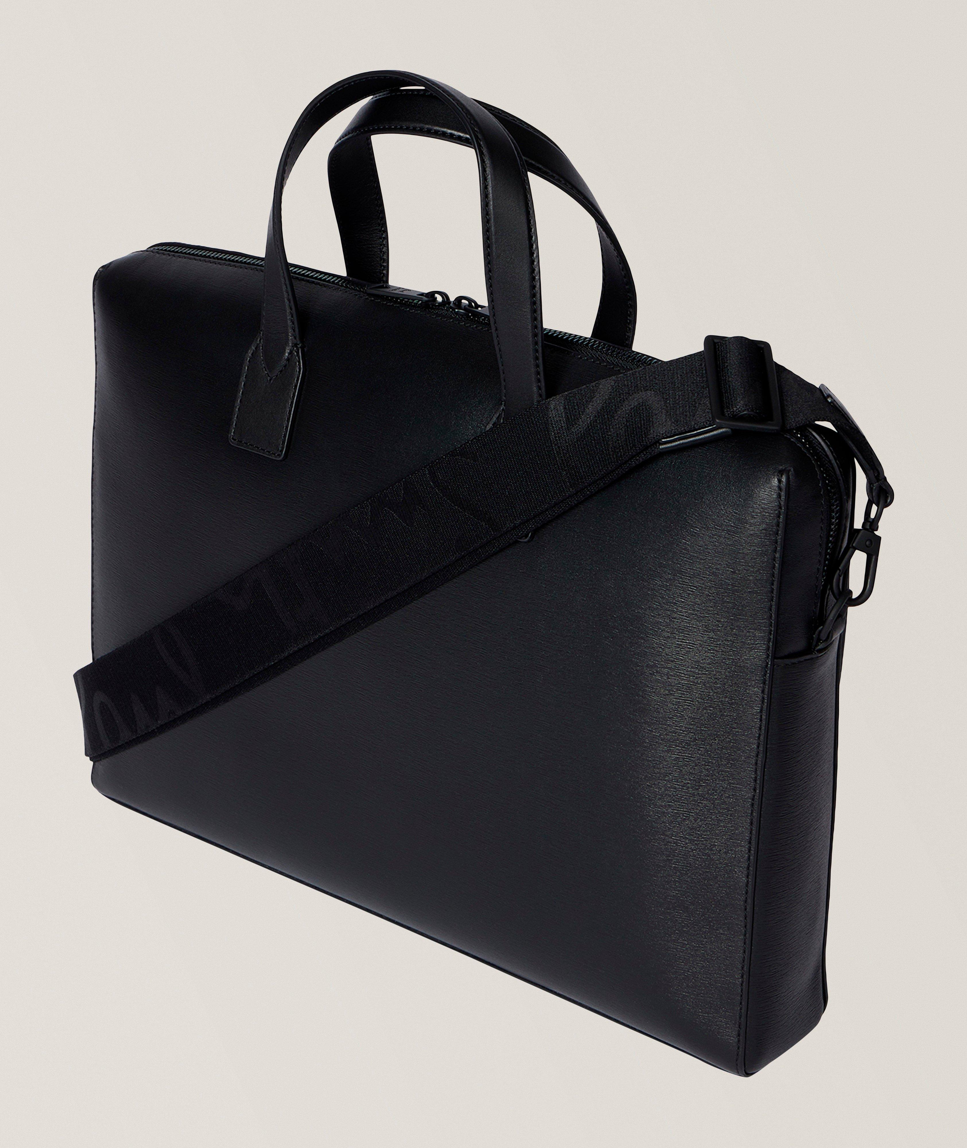 Embossed Leather Briefcase  image 1