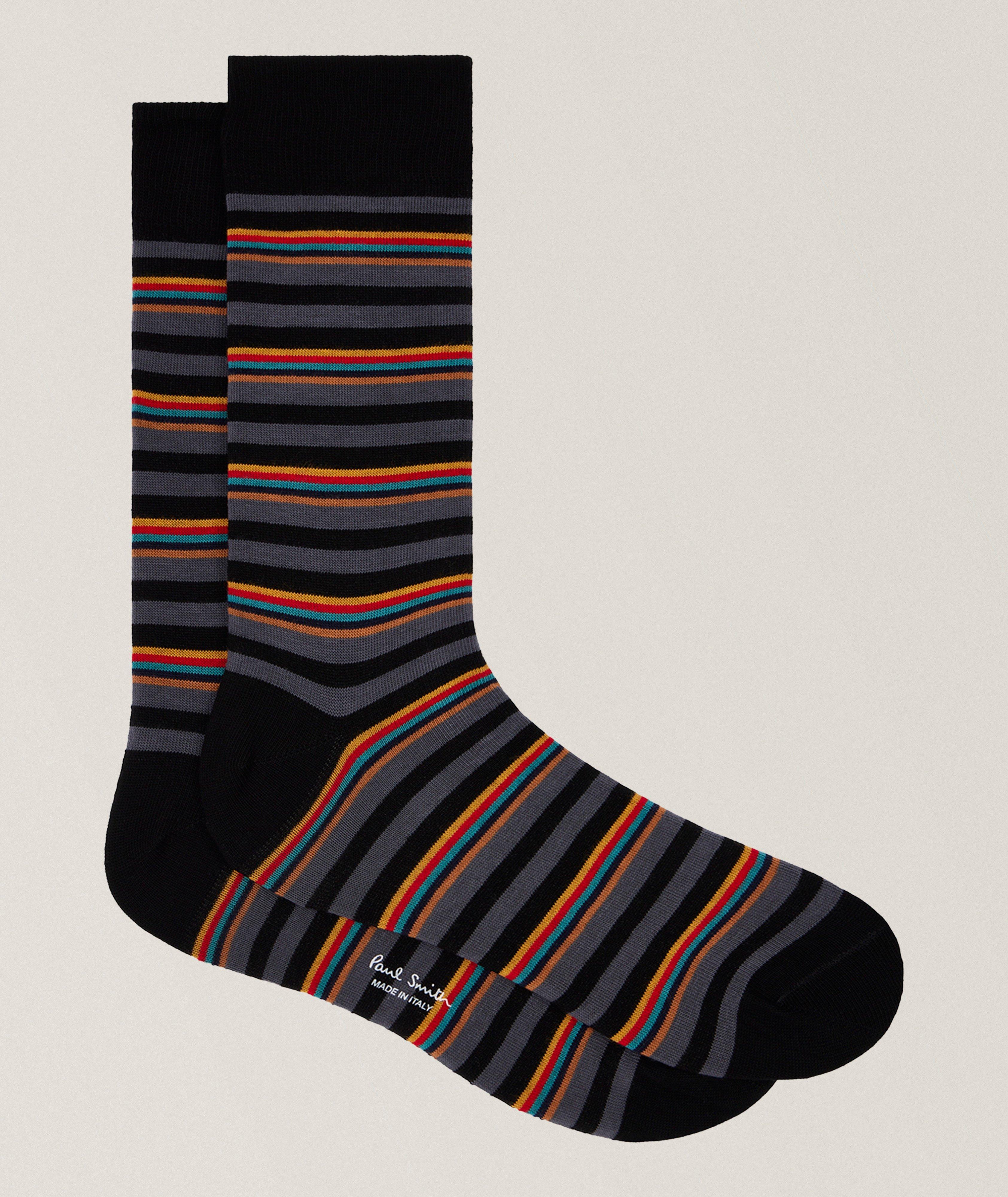 Paul Smith Nolan Striped Stretch-Cotton Socks