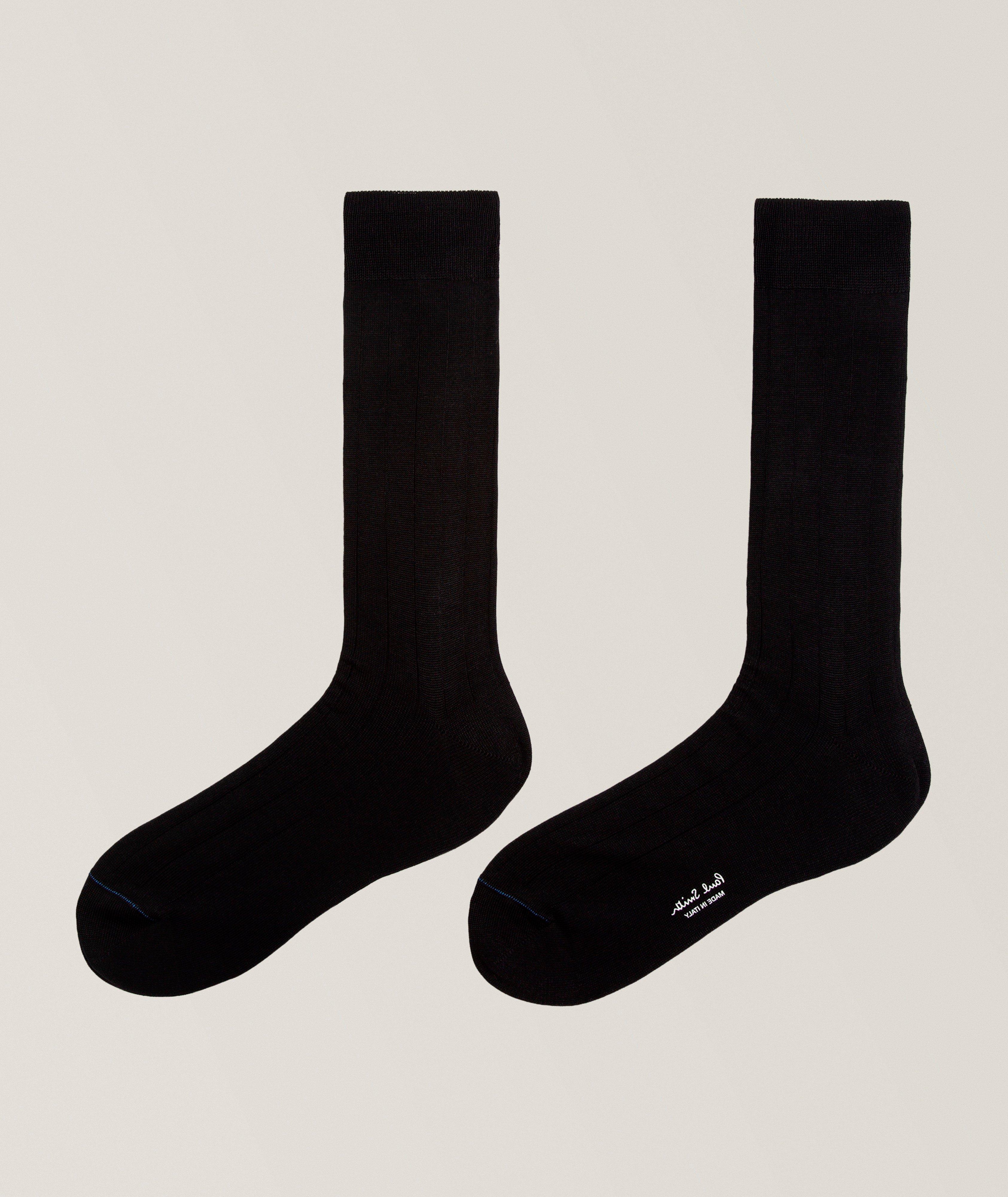 Ribbed Stretch-Cotton Socks  image 1