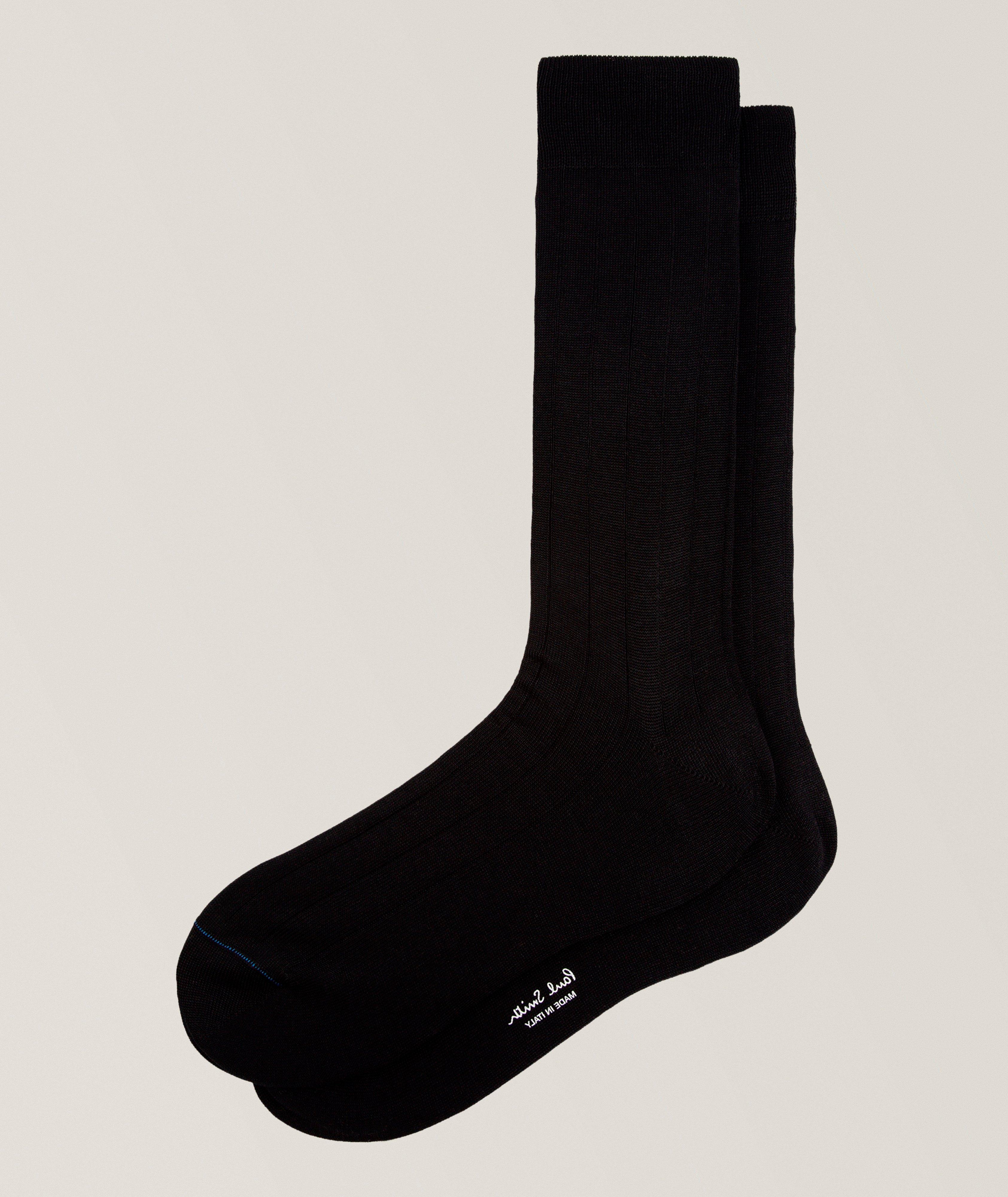 Ribbed Stretch-Cotton Socks  image 0