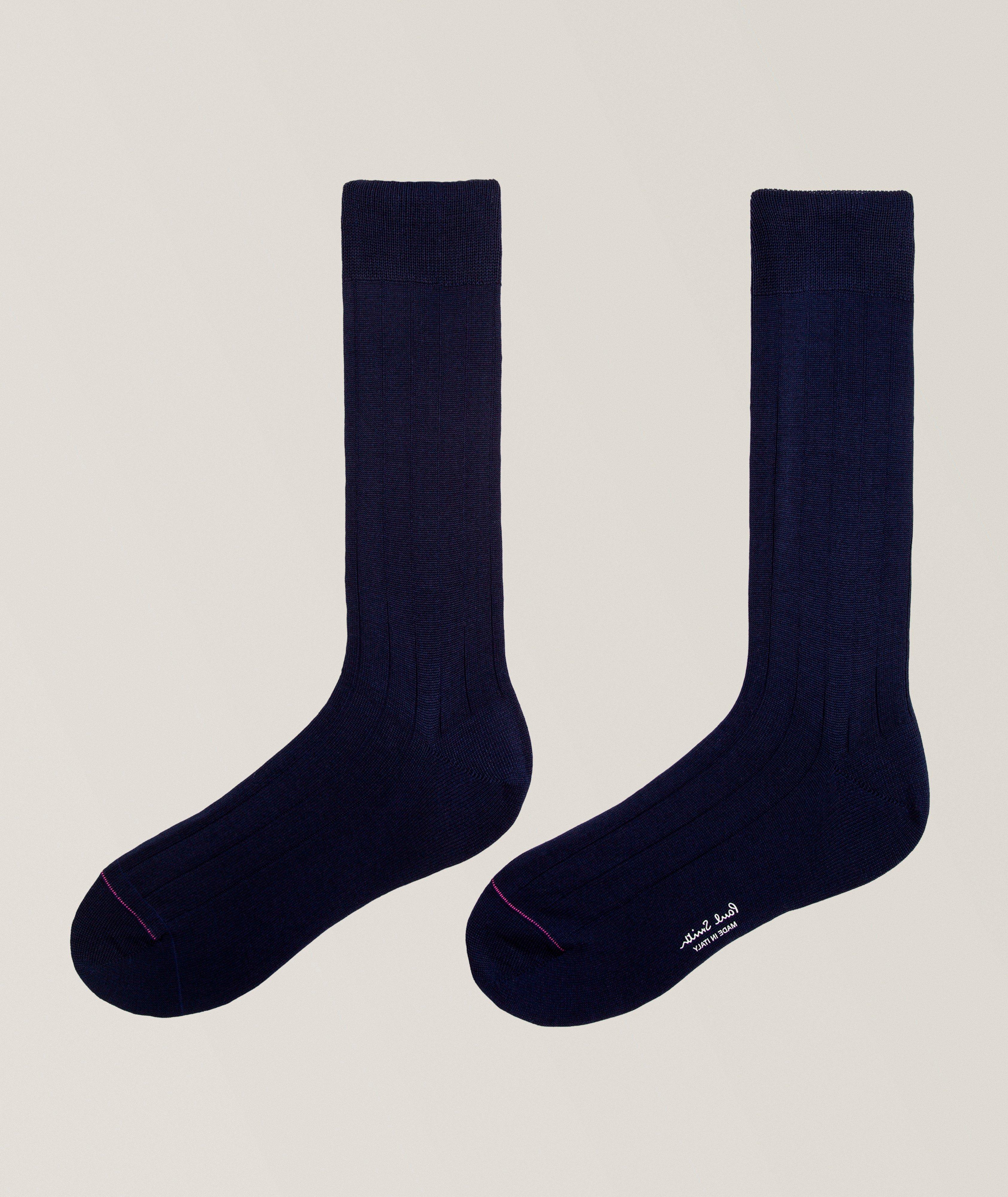 Ribbed Stretch-Cotton Socks image 1