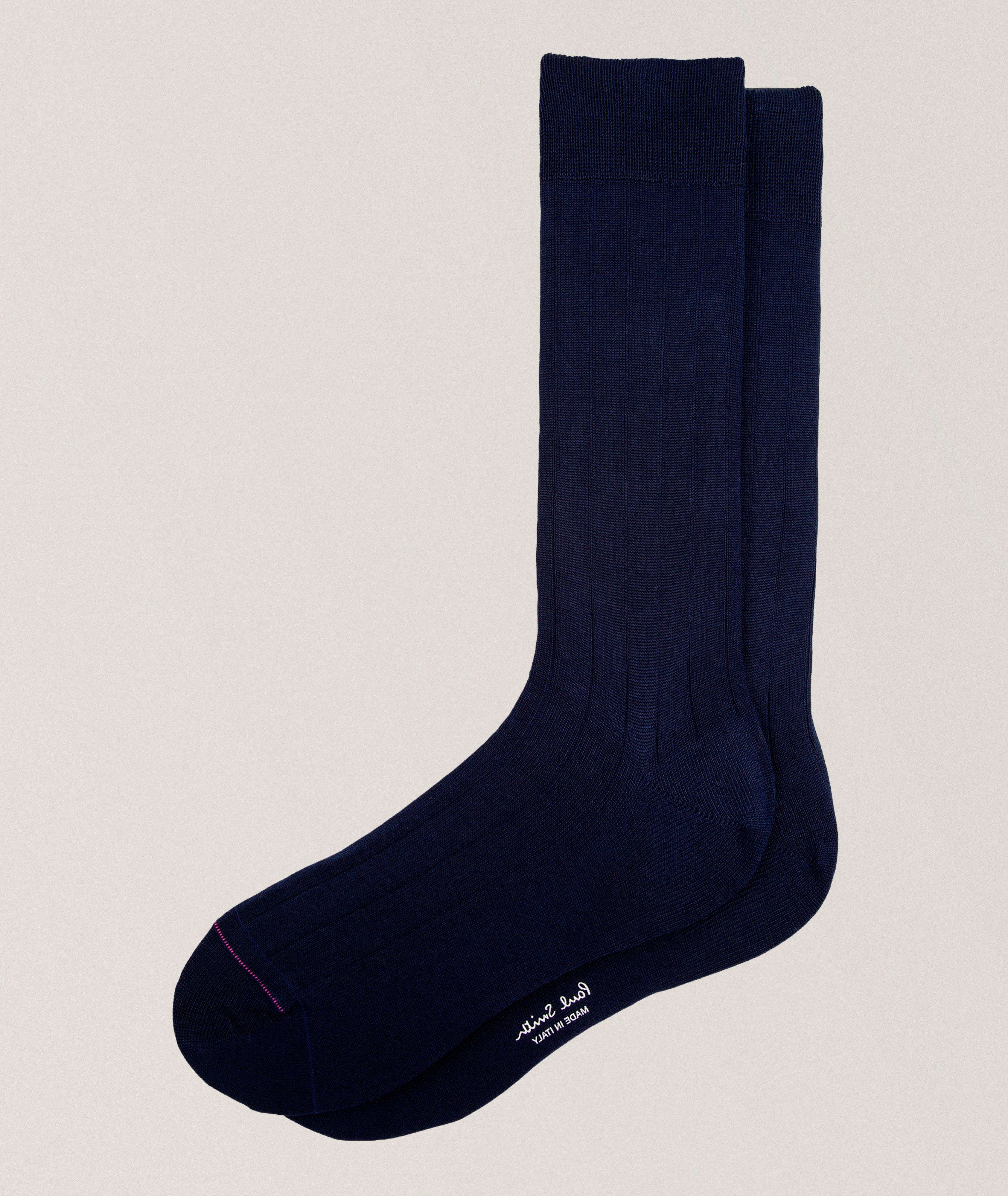 Ribbed Stretch-Cotton Socks image 0