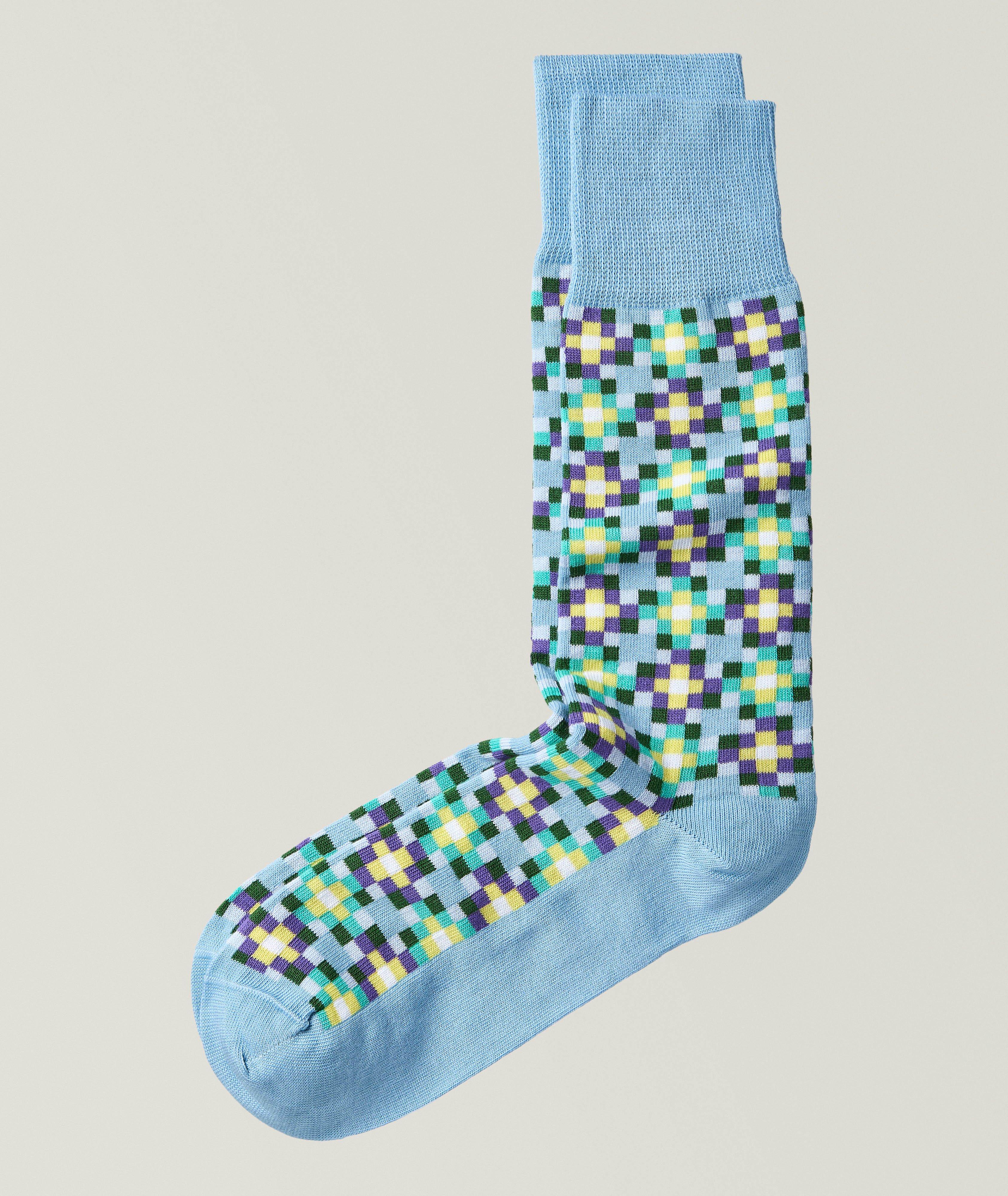 Paul Smith Nicolas Tiles Mid-Calf Socks 