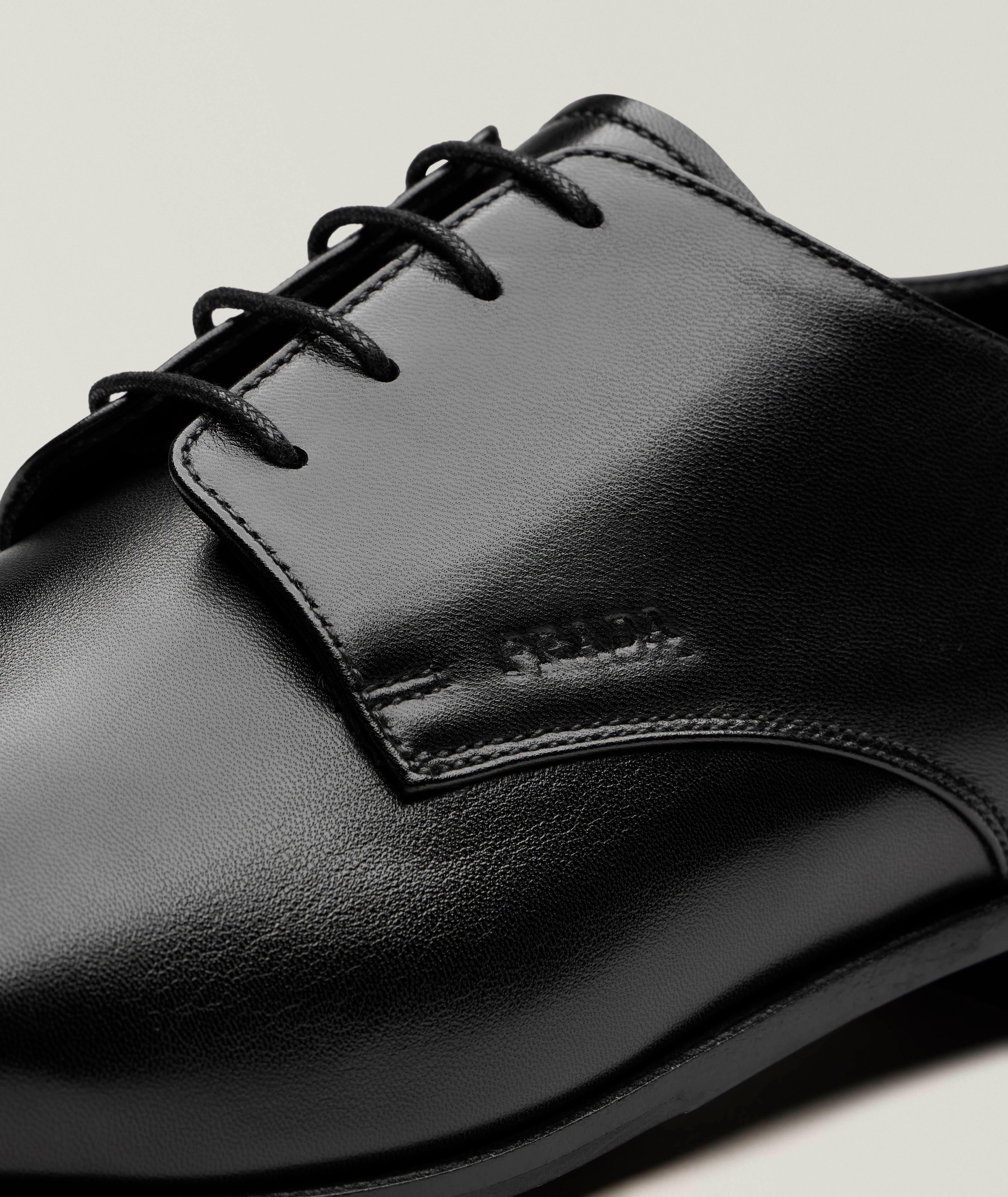 Prada Leather Square-Toe Derbies | Dress Shoes | Harry Rosen