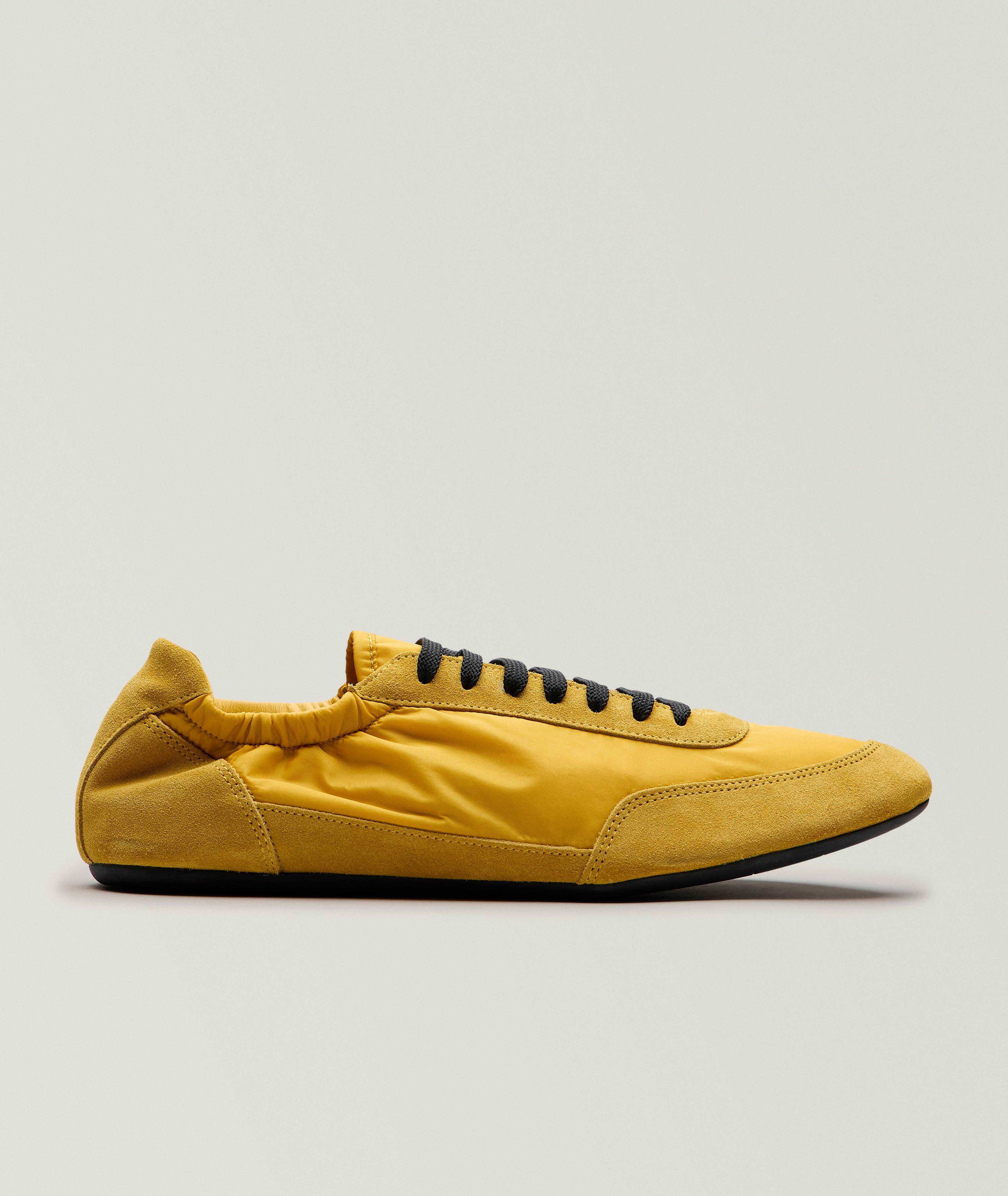 Prada Collapse Re-Nylon & Suede Elasticized Sneakers