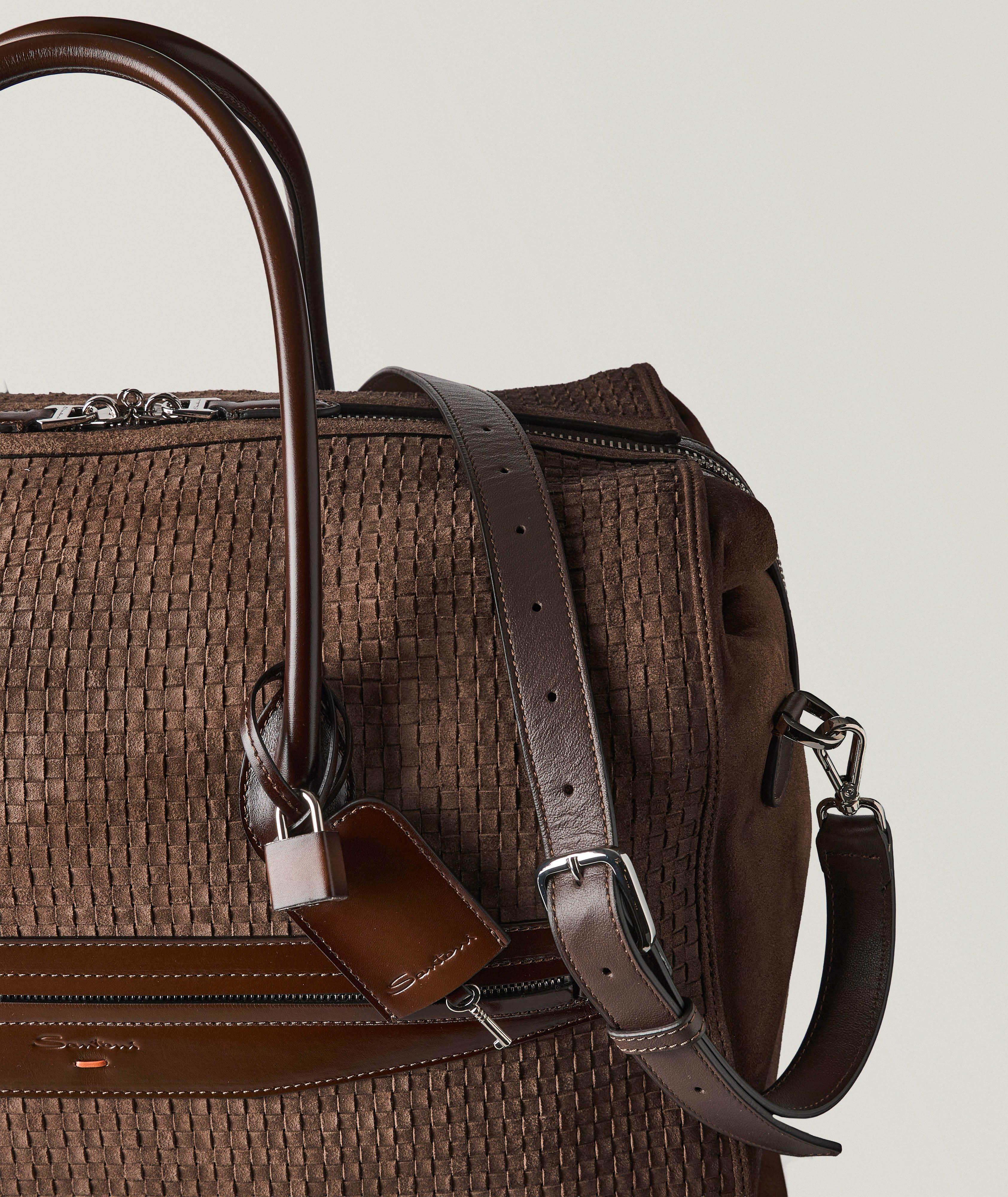 Woven Suede Weekender Bag image 2