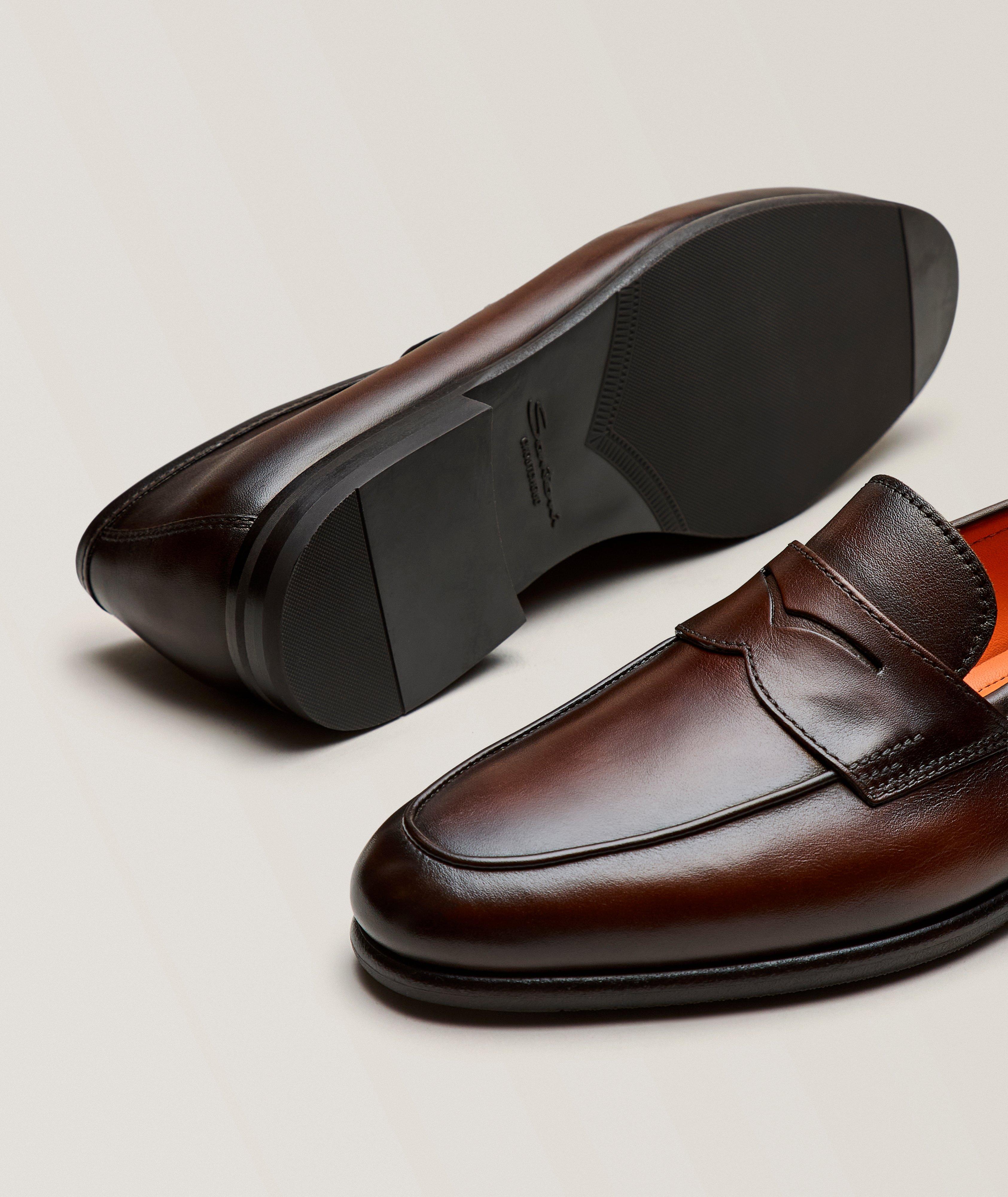 Carlo Burnished Leather Penny Loafers image 3