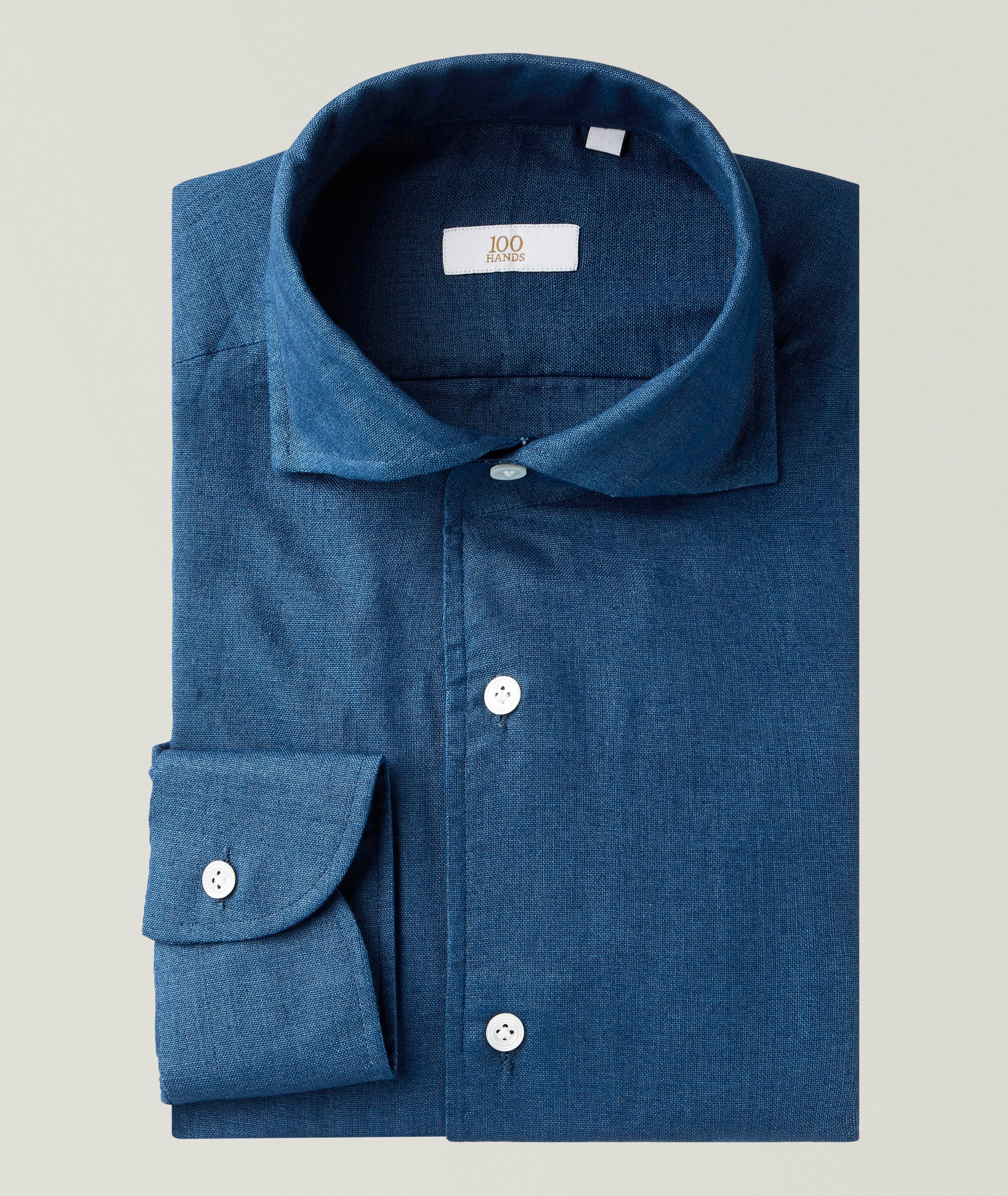 100 Hands Superlight Chambray Linen Dress Shirt 