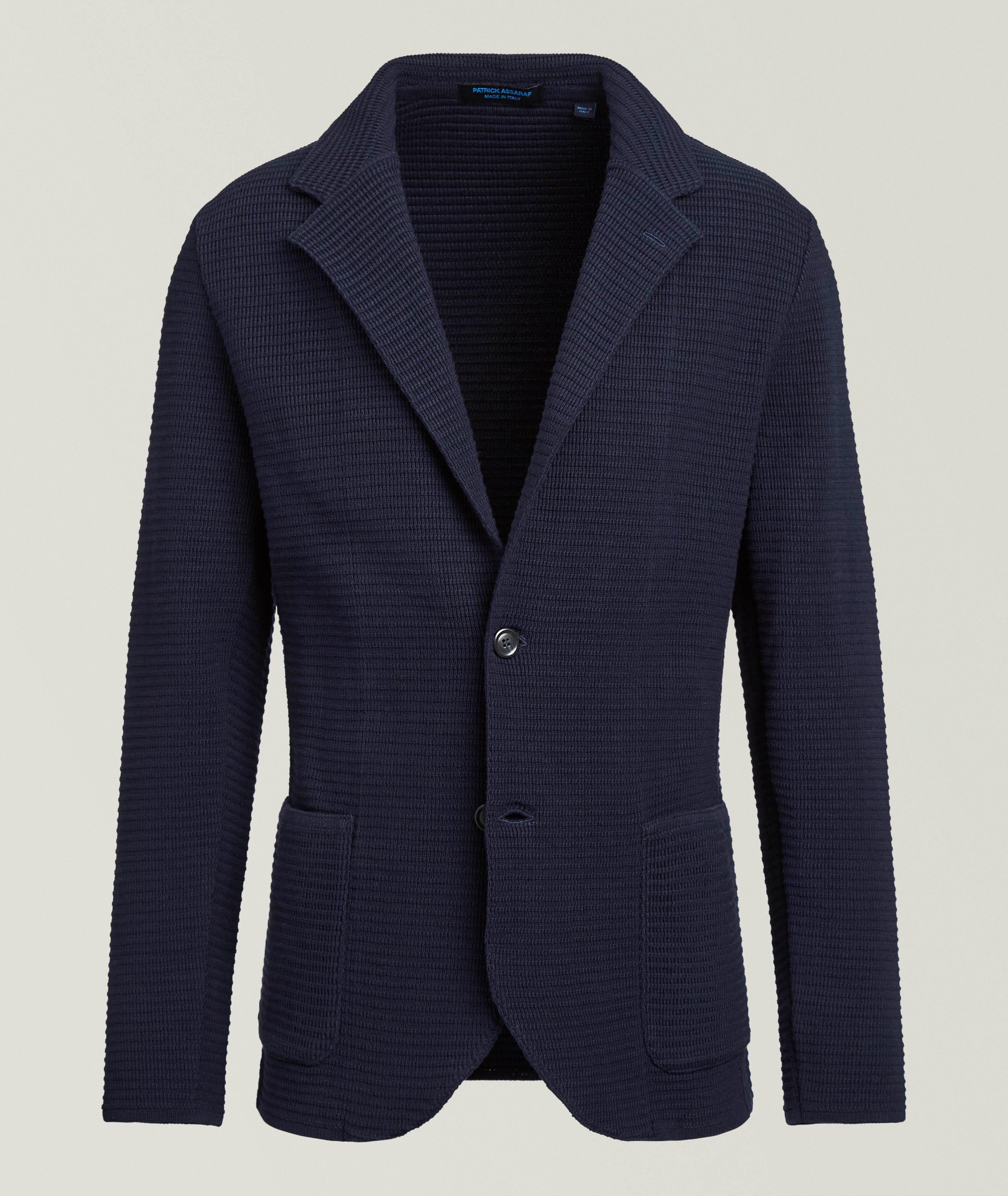 Textured Cotton Knit Sport Jacket image 0