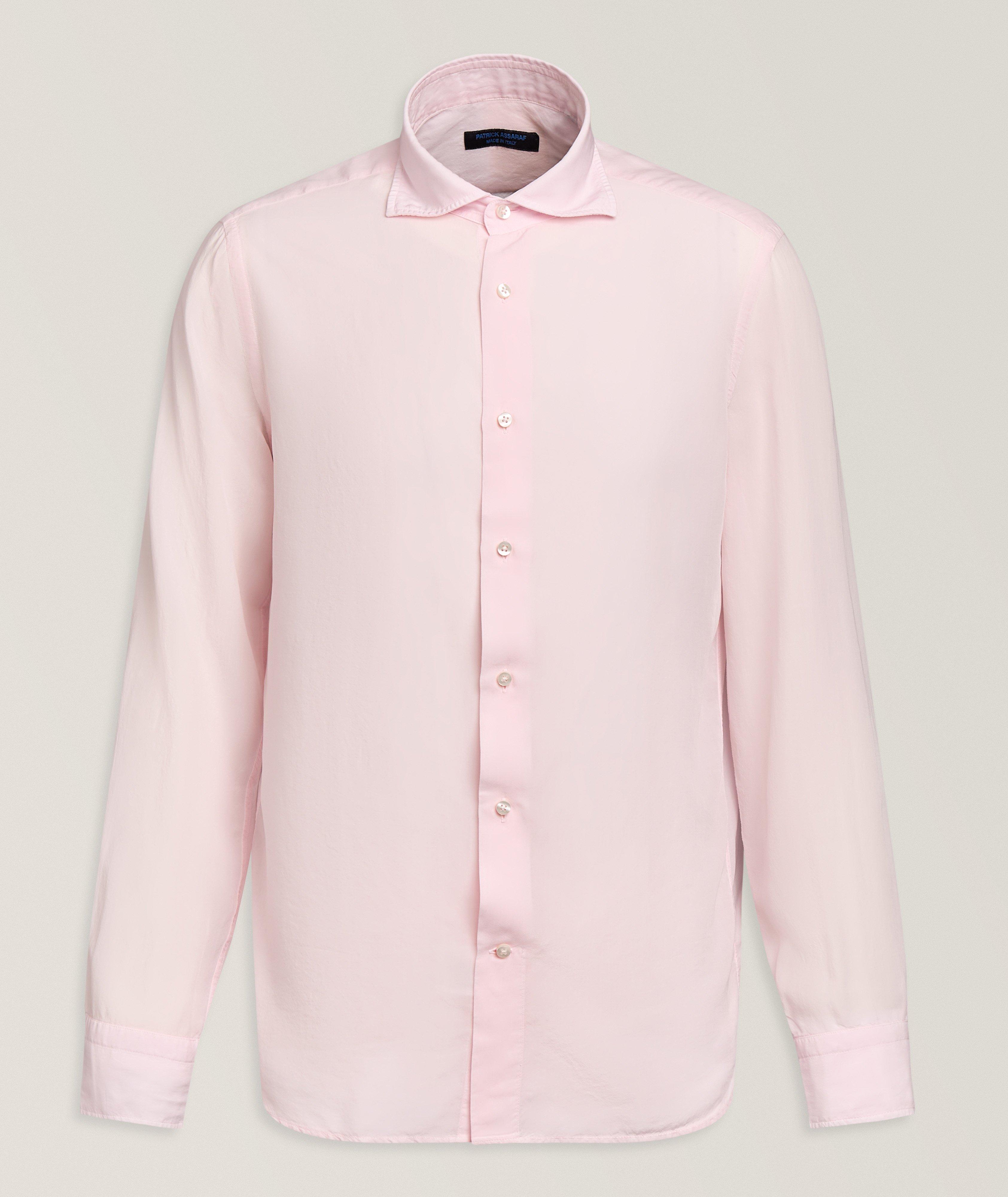 Patrick Assaraf Chemise Tencel teinte en pièce