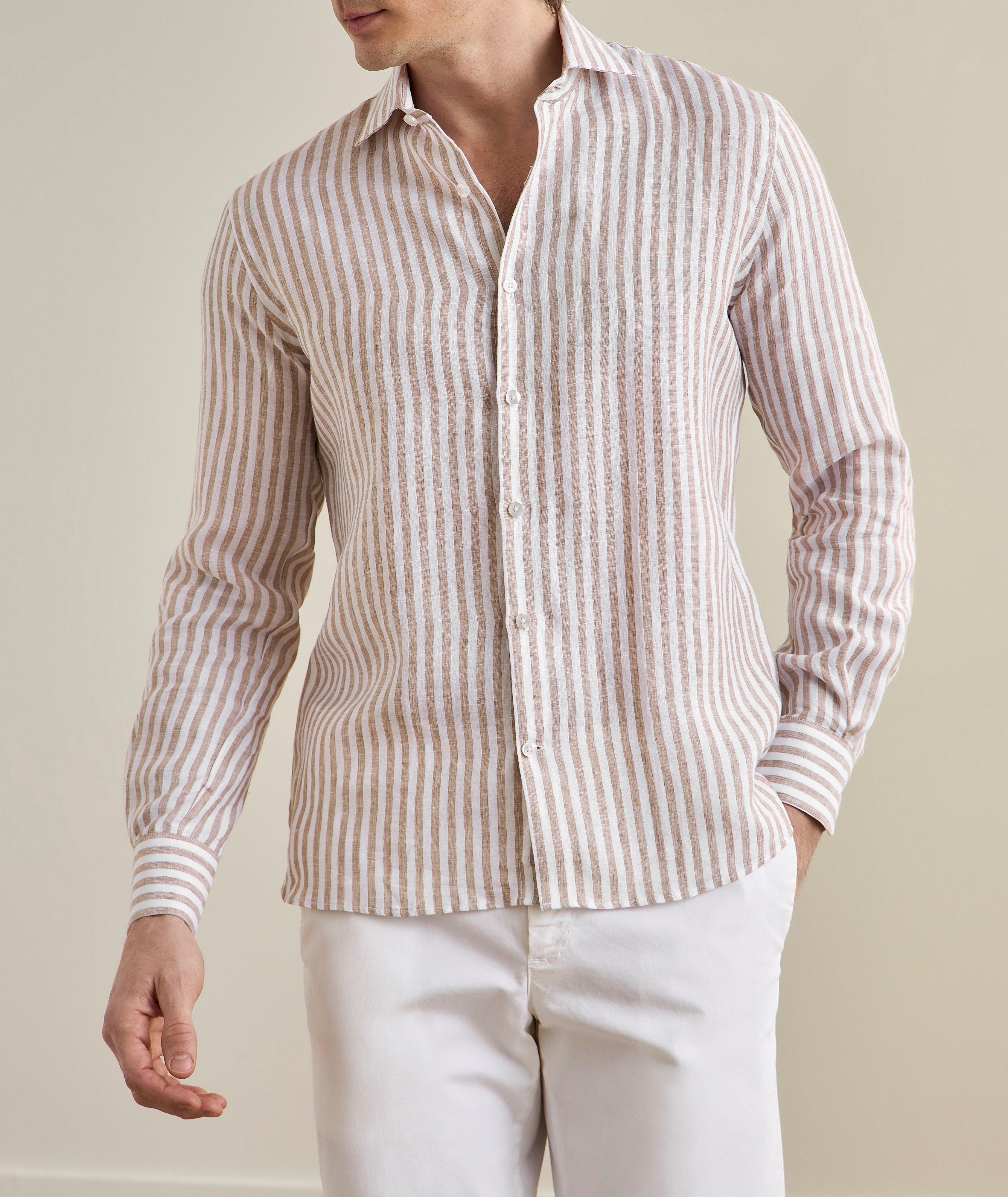 Chemise lin à rayures Bengal image 1