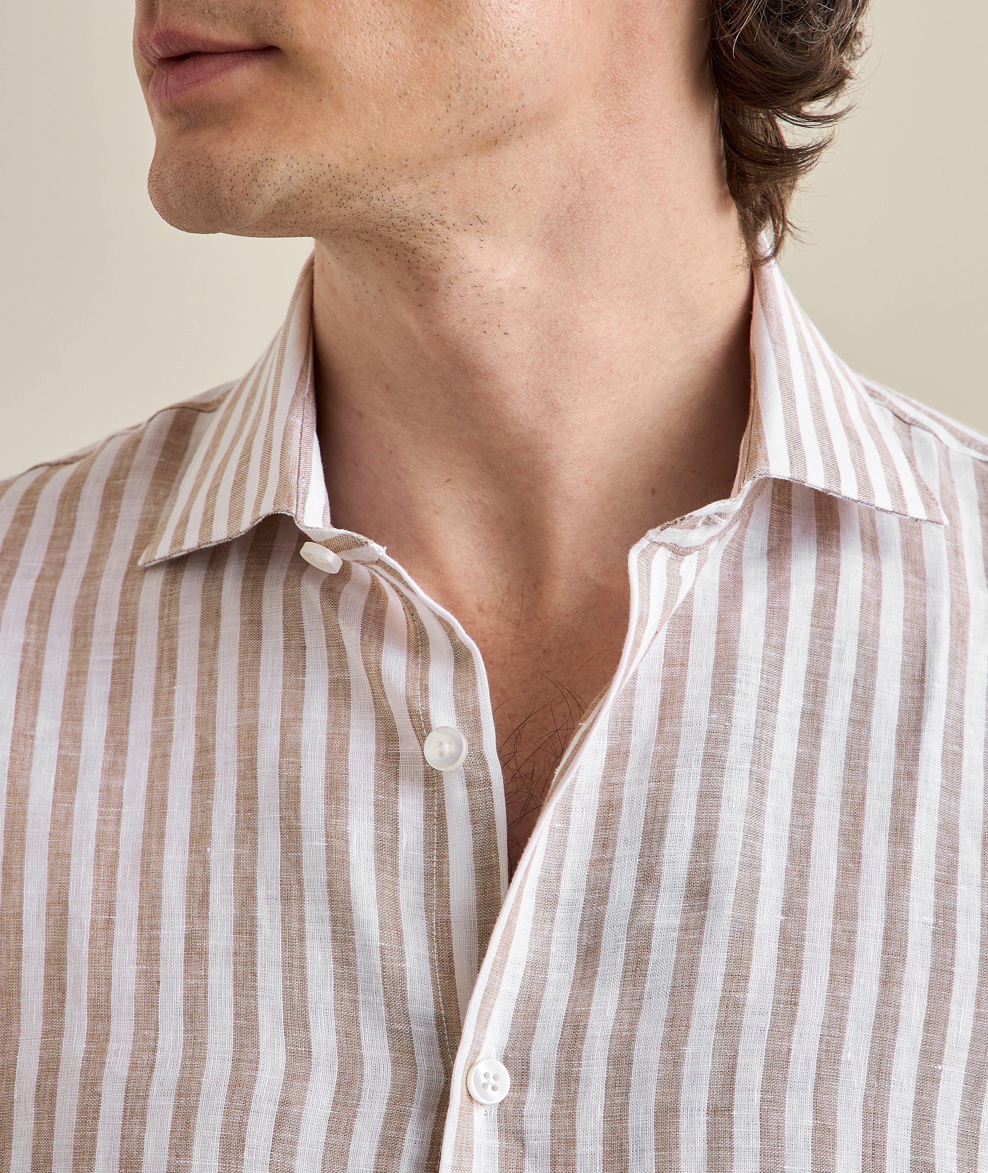 Chemise lin à rayures Bengal image 3