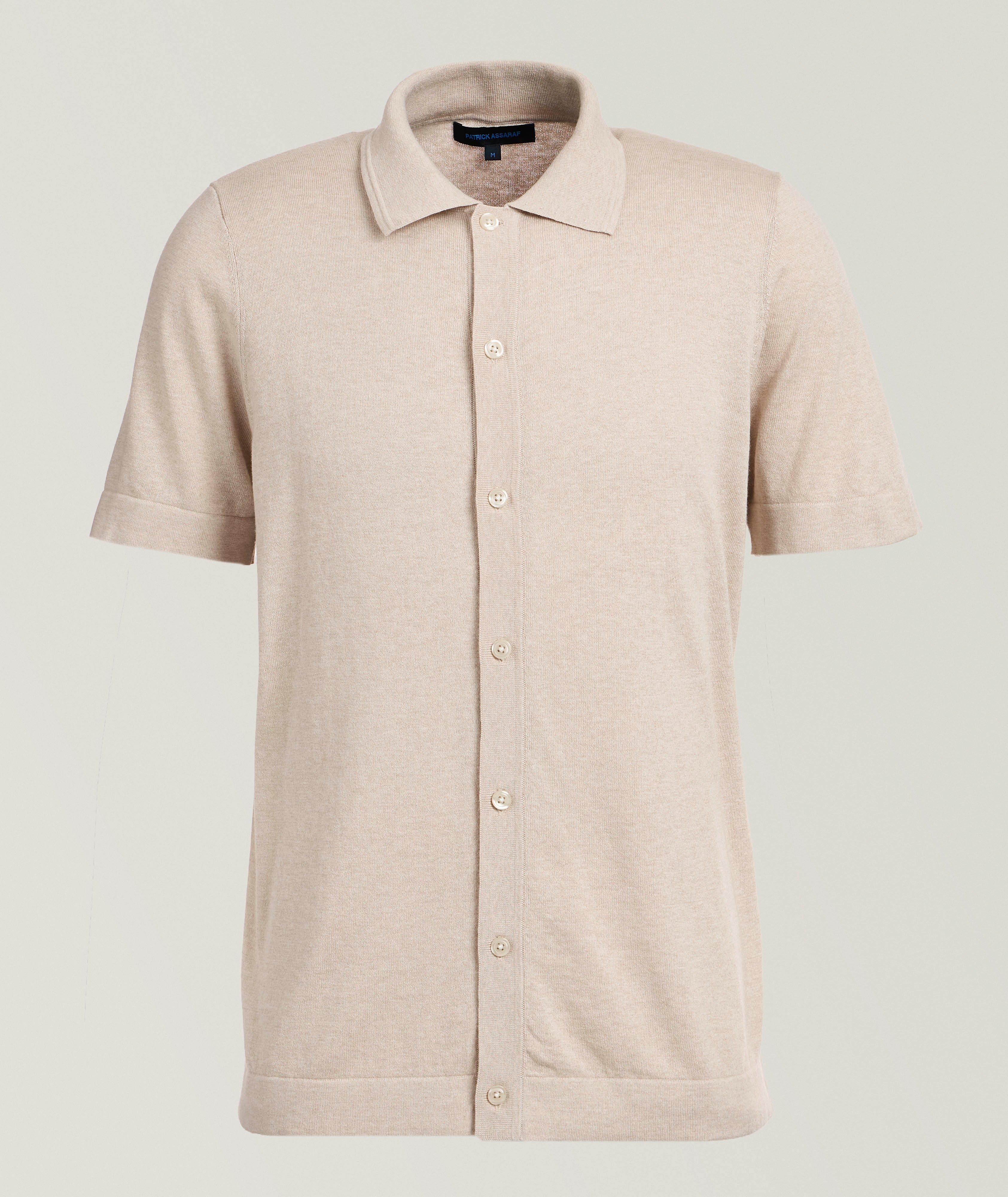 Patrick Assaraf Chemise tricot coton-soie-cachemire