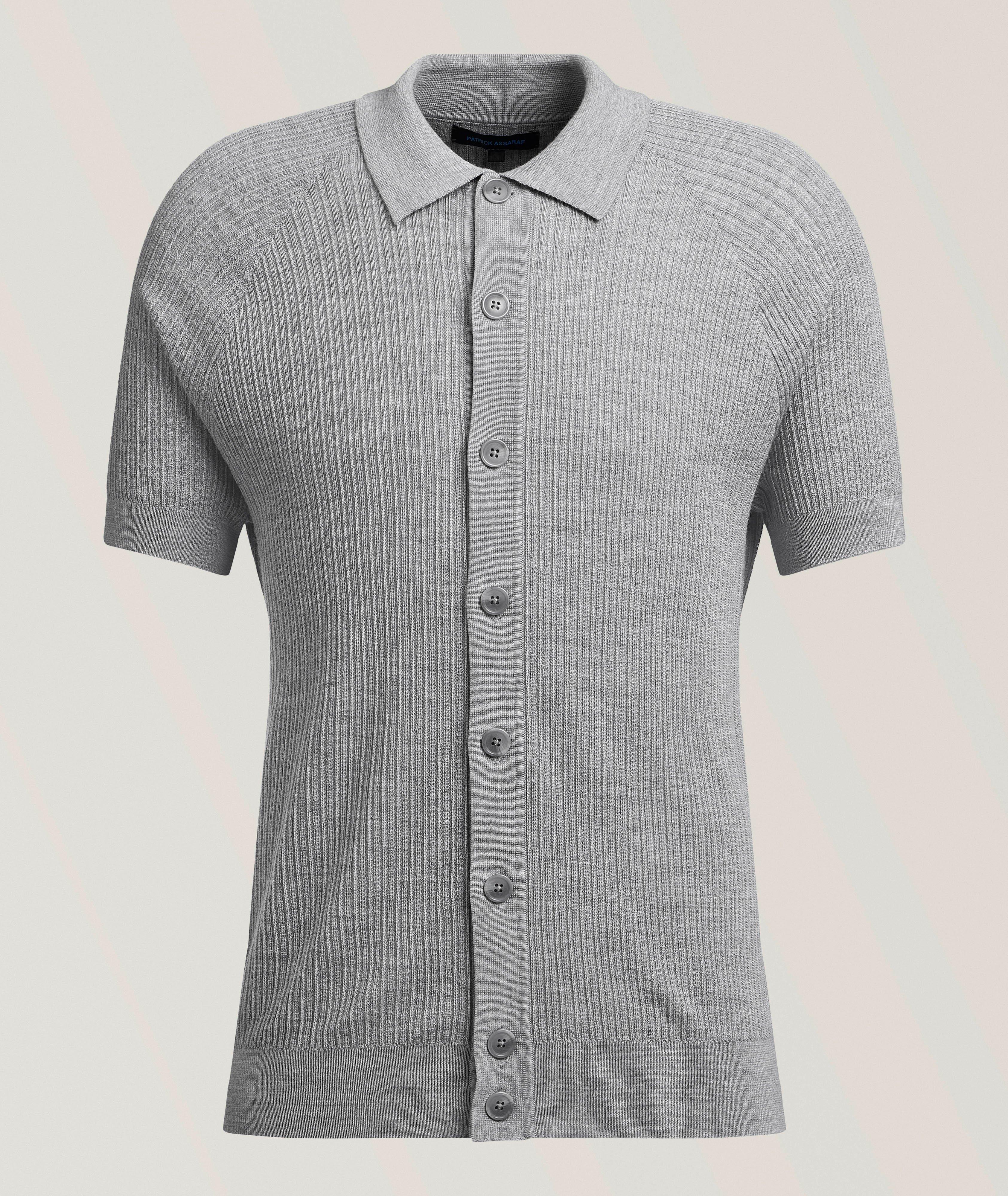 Patrick Assaraf Extrafine Merino Wool Knit Shirt