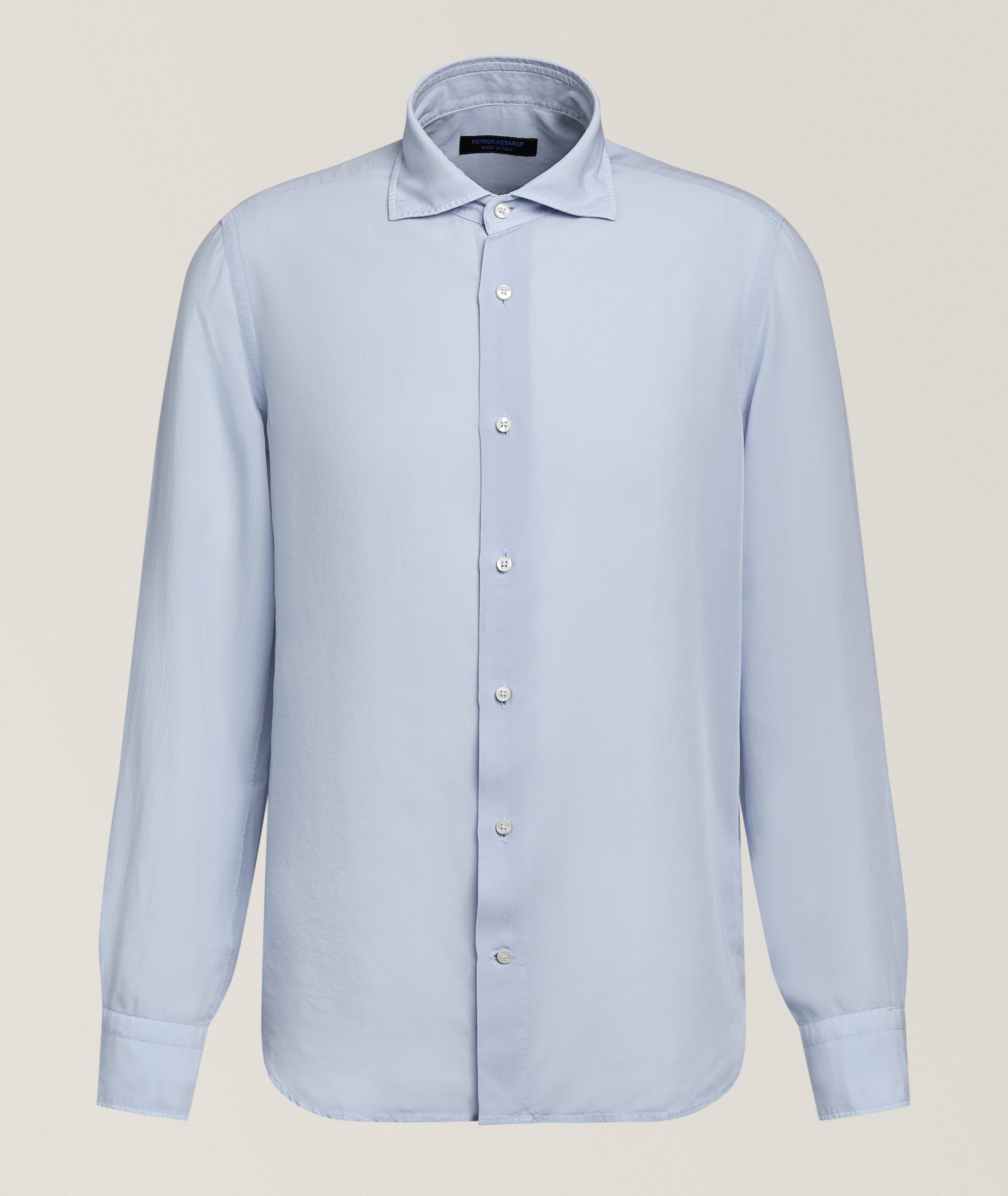 Patrick Assaraf Garment-Dyed Tencel Shirt