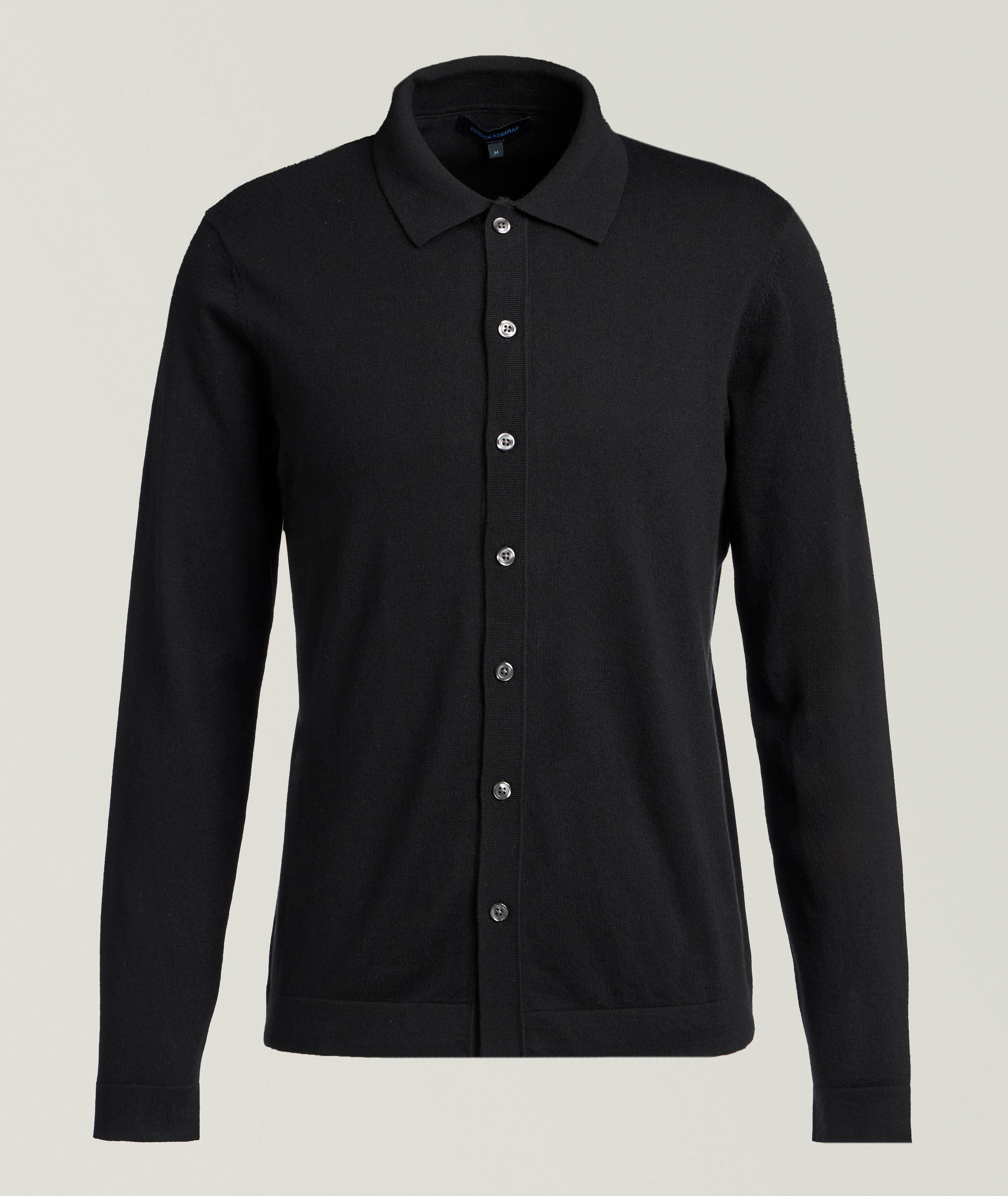 Patrick Assaraf Cotton-Cashmere Knit Shirt
