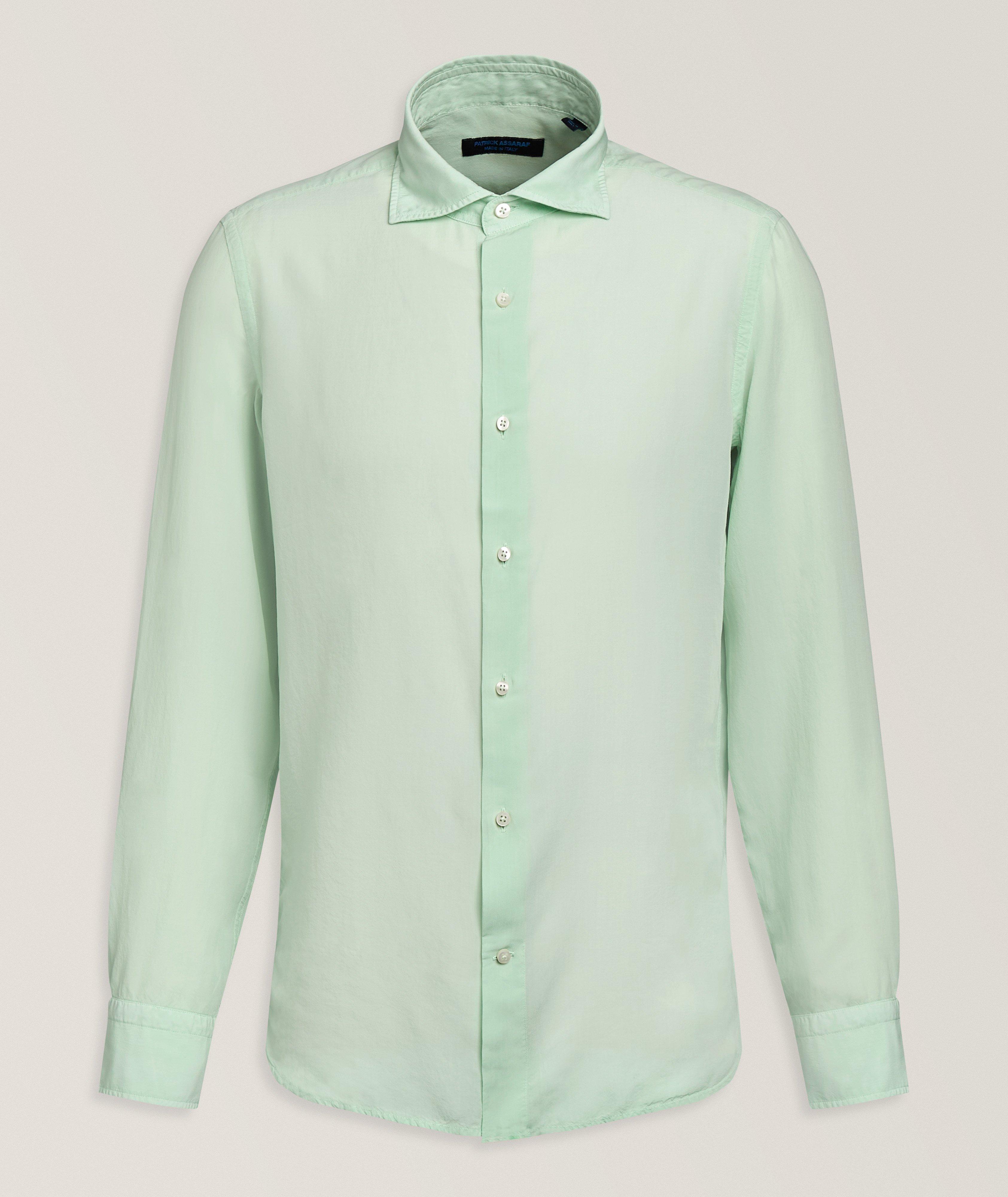 Patrick Assaraf Garment-Dyed Tencel Shirt
