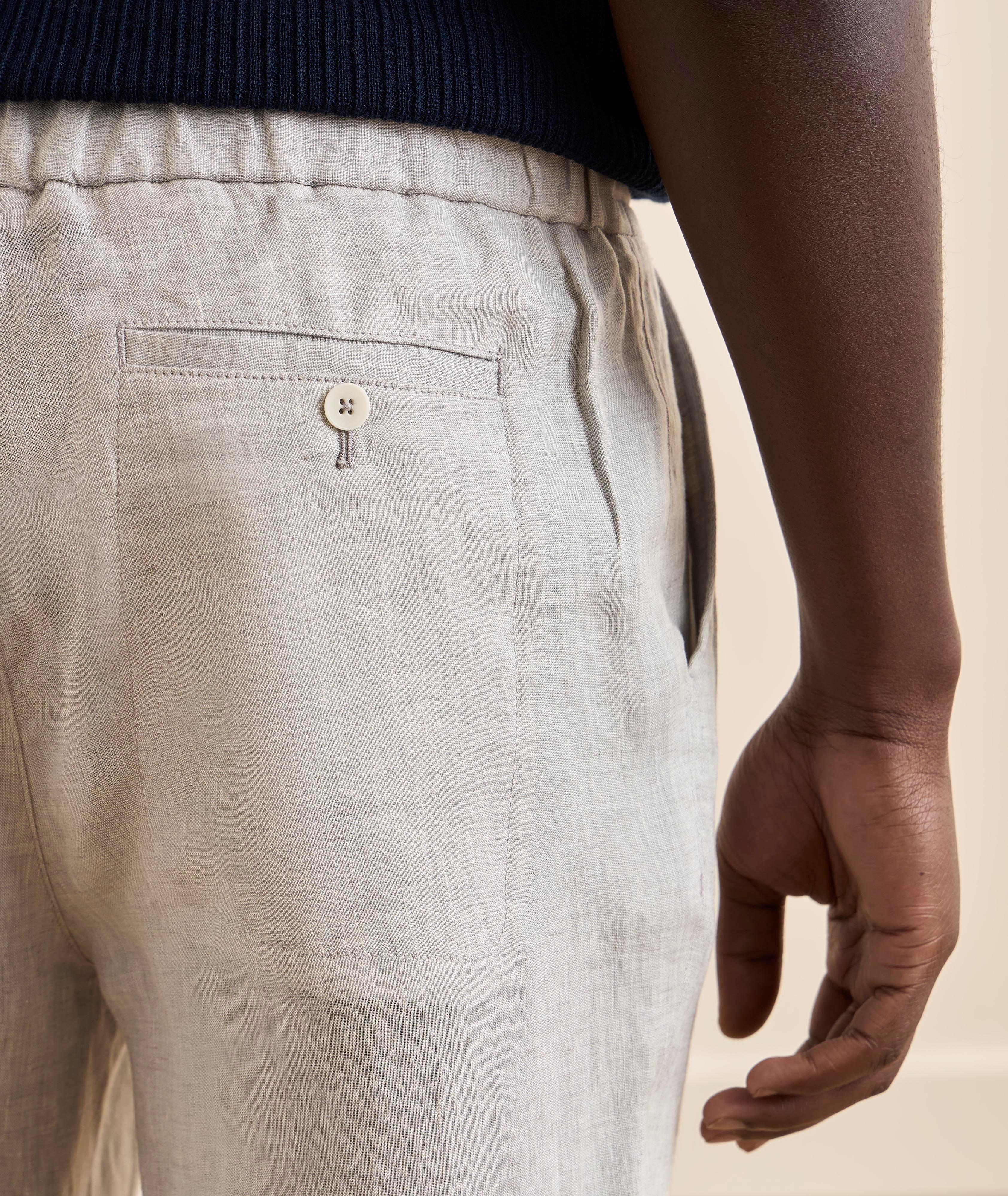 Linen Drawstring Pants image 3