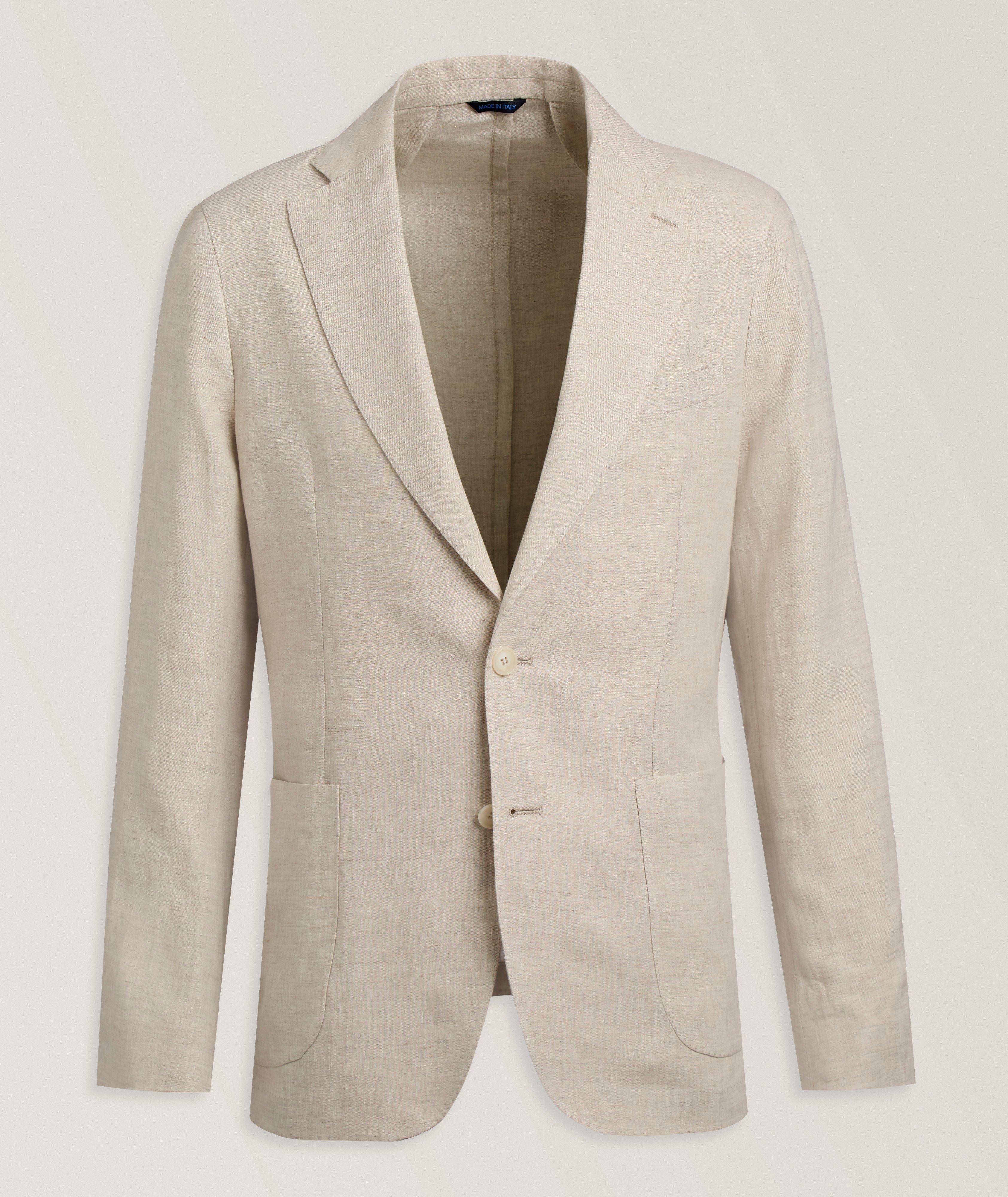 Patrick Assaraf Basketweave Linen-Wool Sport Jacket | Sport