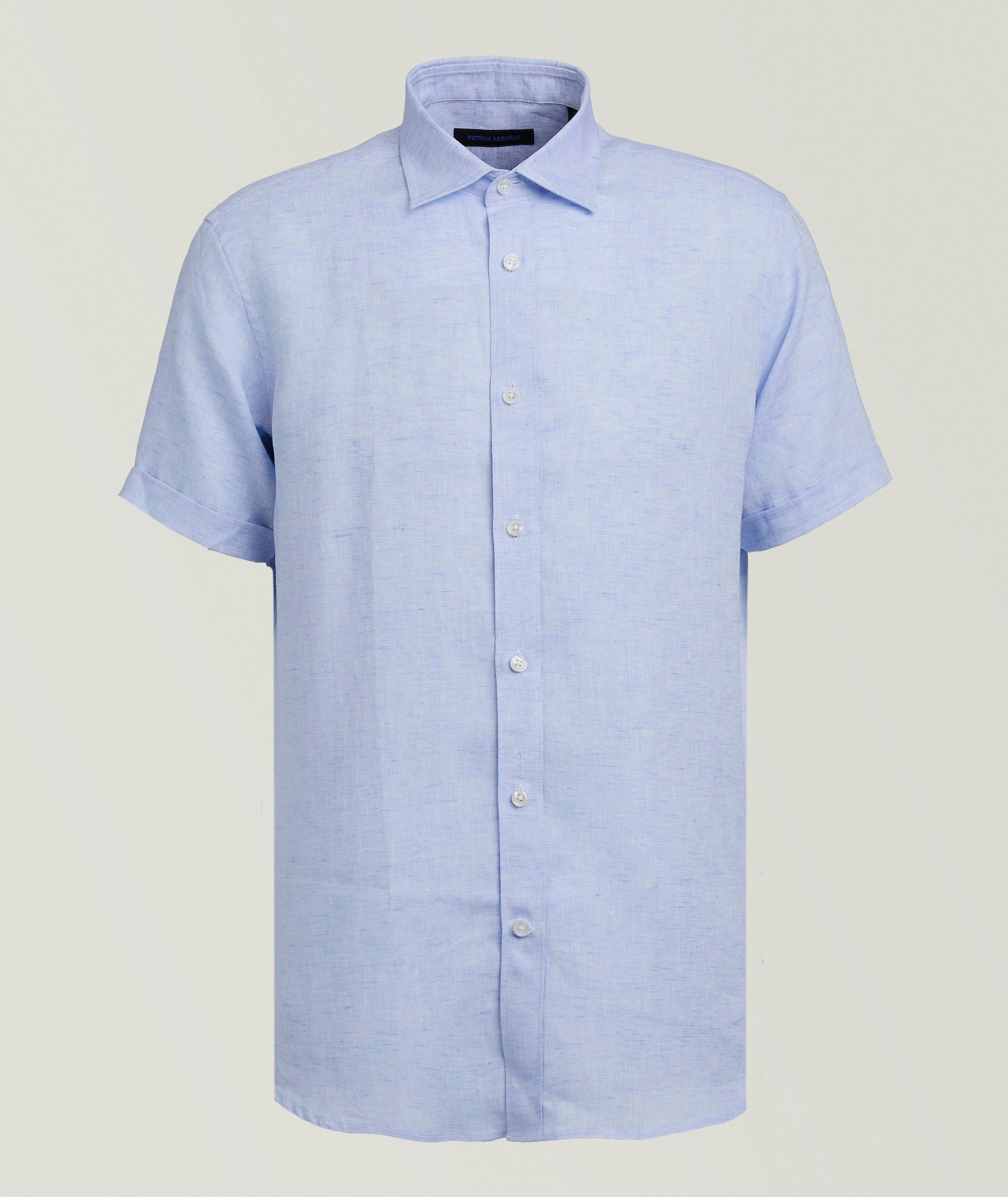 Patrick Assaraf Linen Chambray Shirt