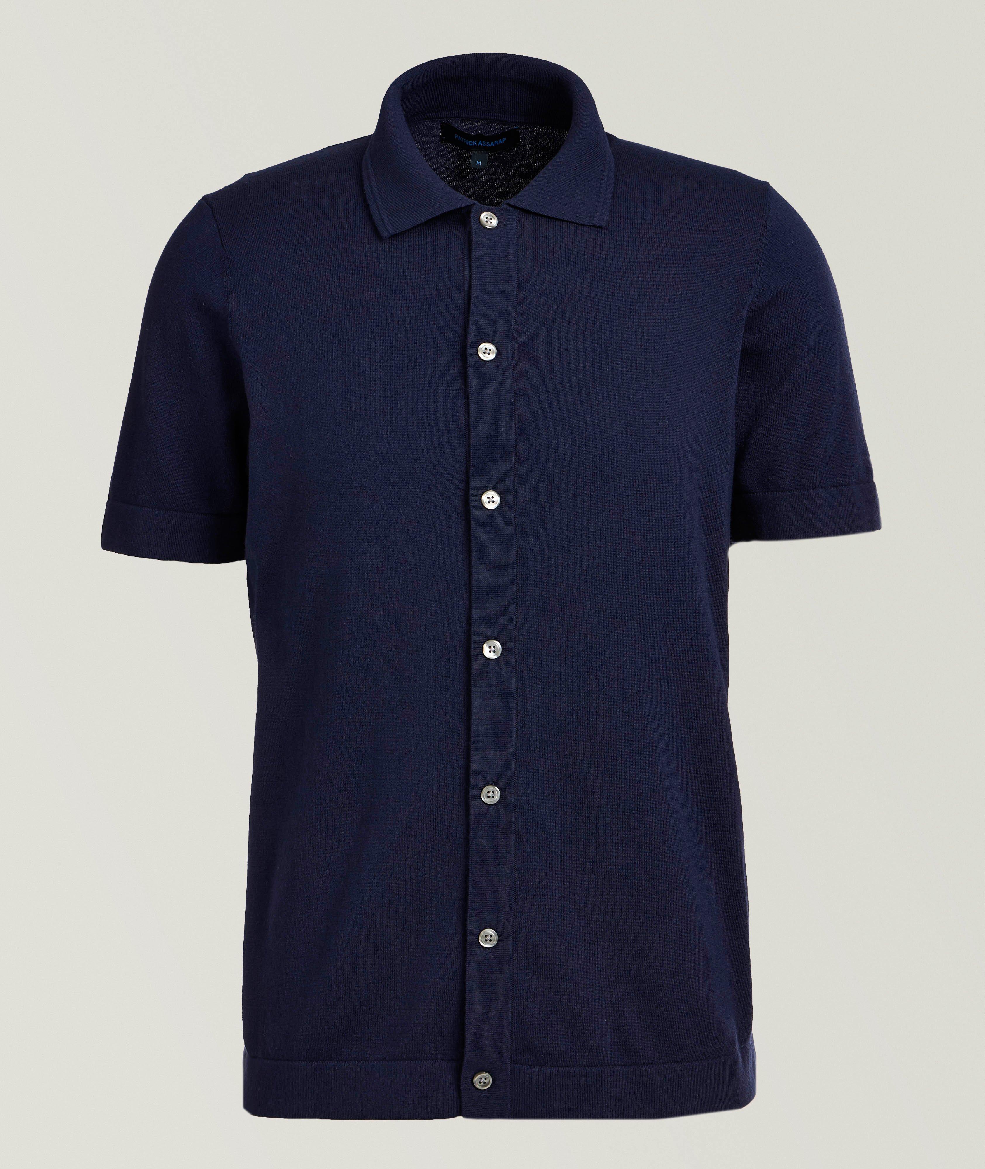 Patrick Assaraf Chemise tricot coton-soie-cachemire