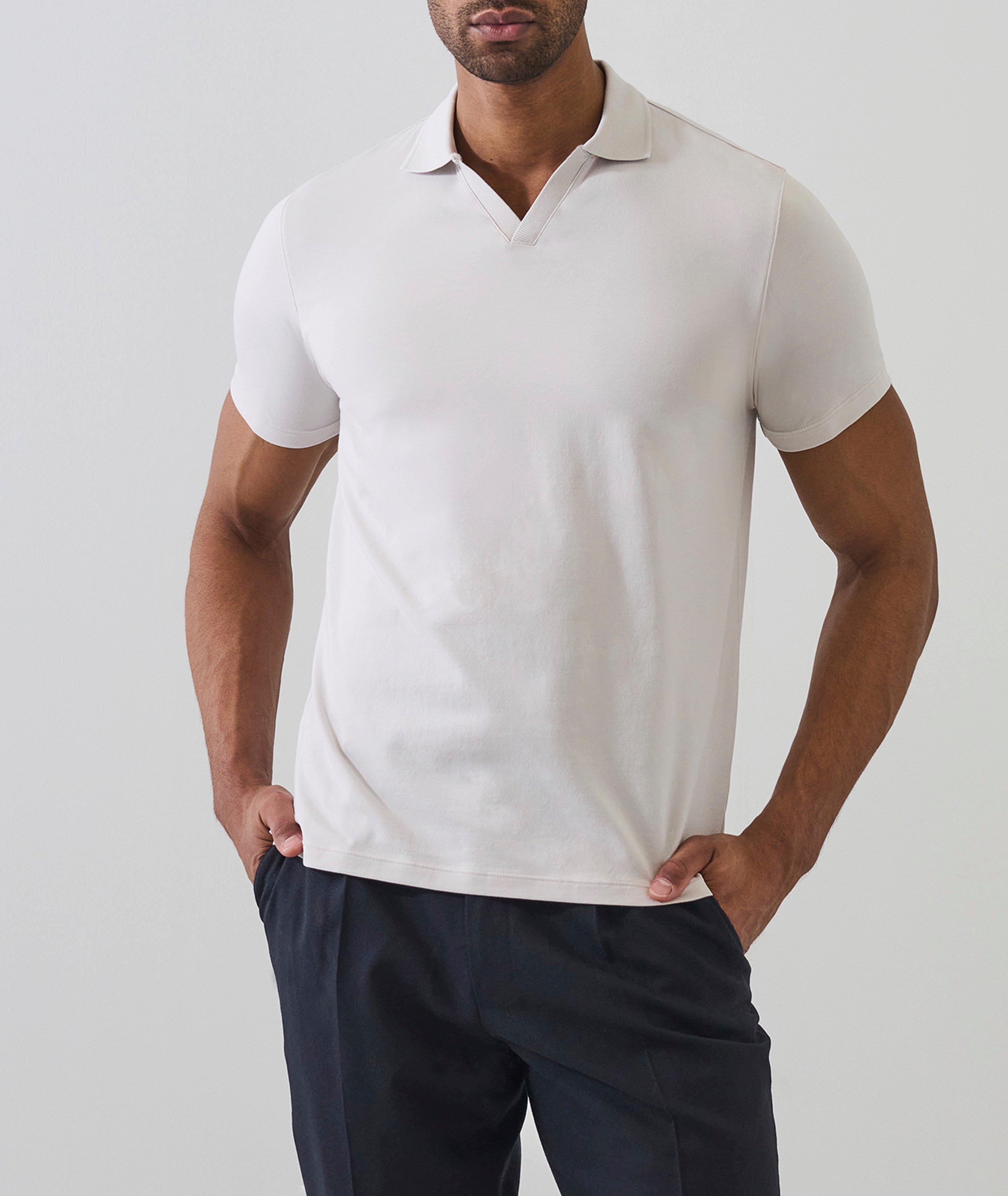Stretch-Pima Johnny Collar Polo  image 1