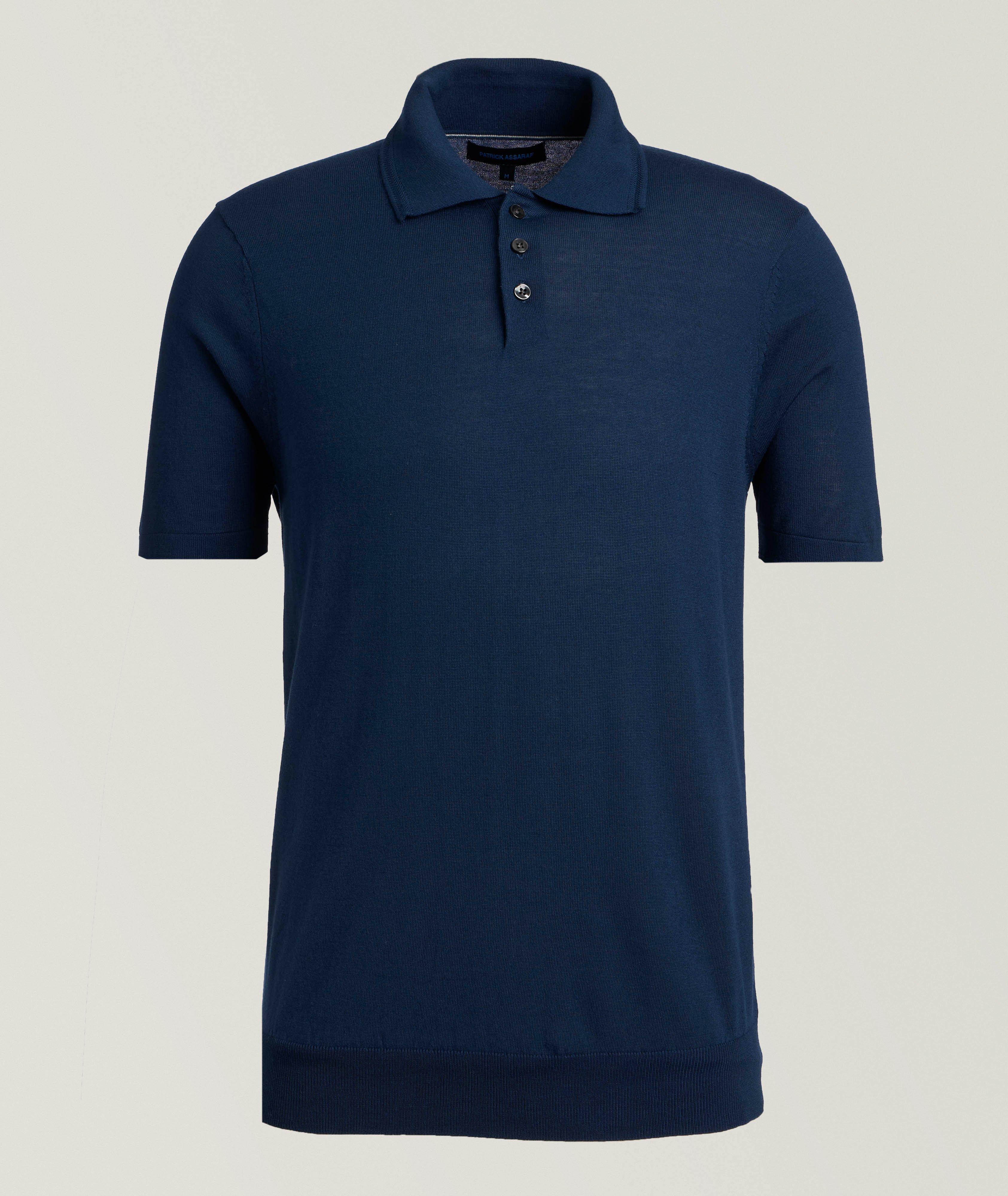 Patrick Assaraf Cotton, Cupro & Merino Wool Polo 