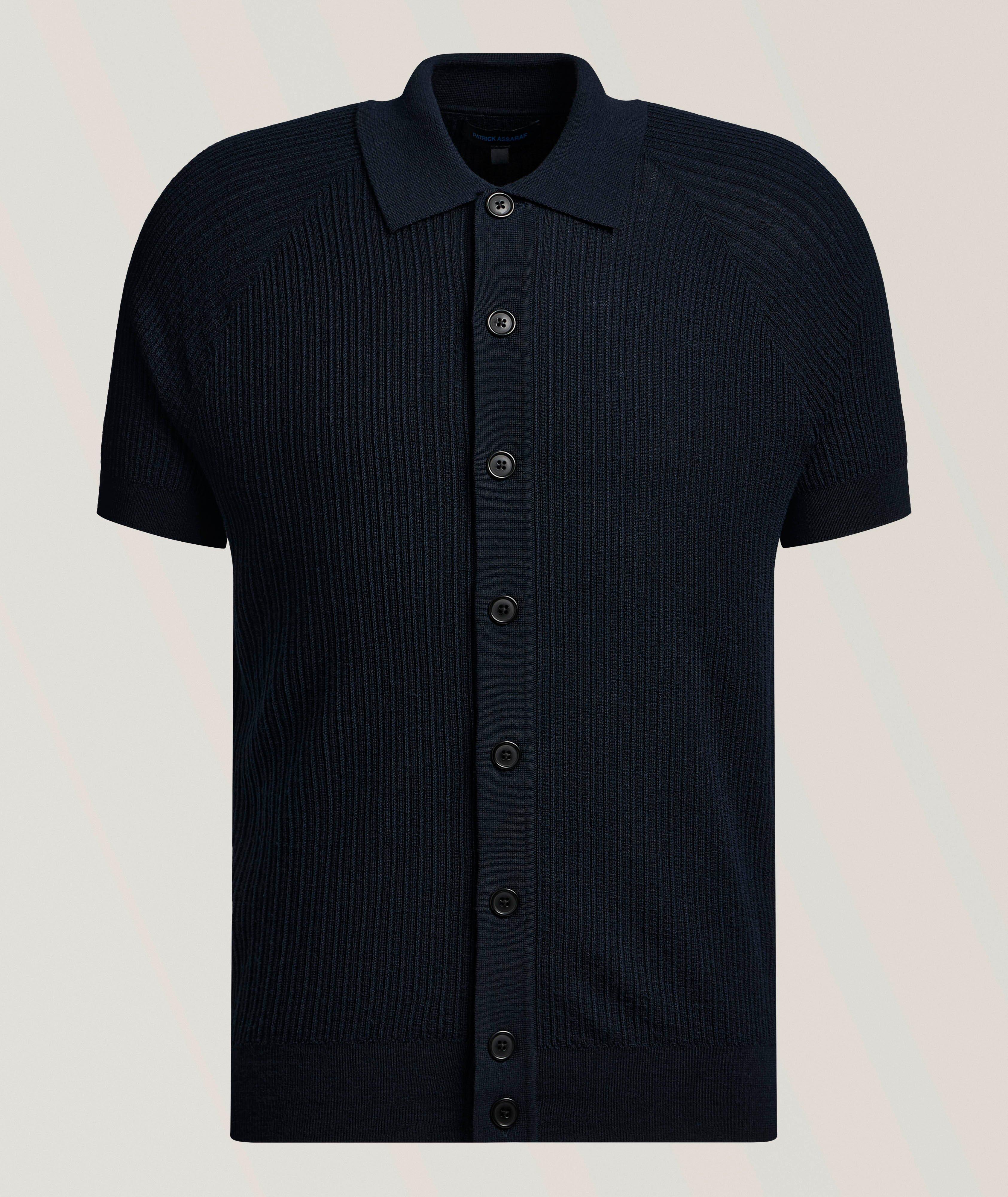 Patrick Assaraf Extrafine Merino Wool Knit Shirt
