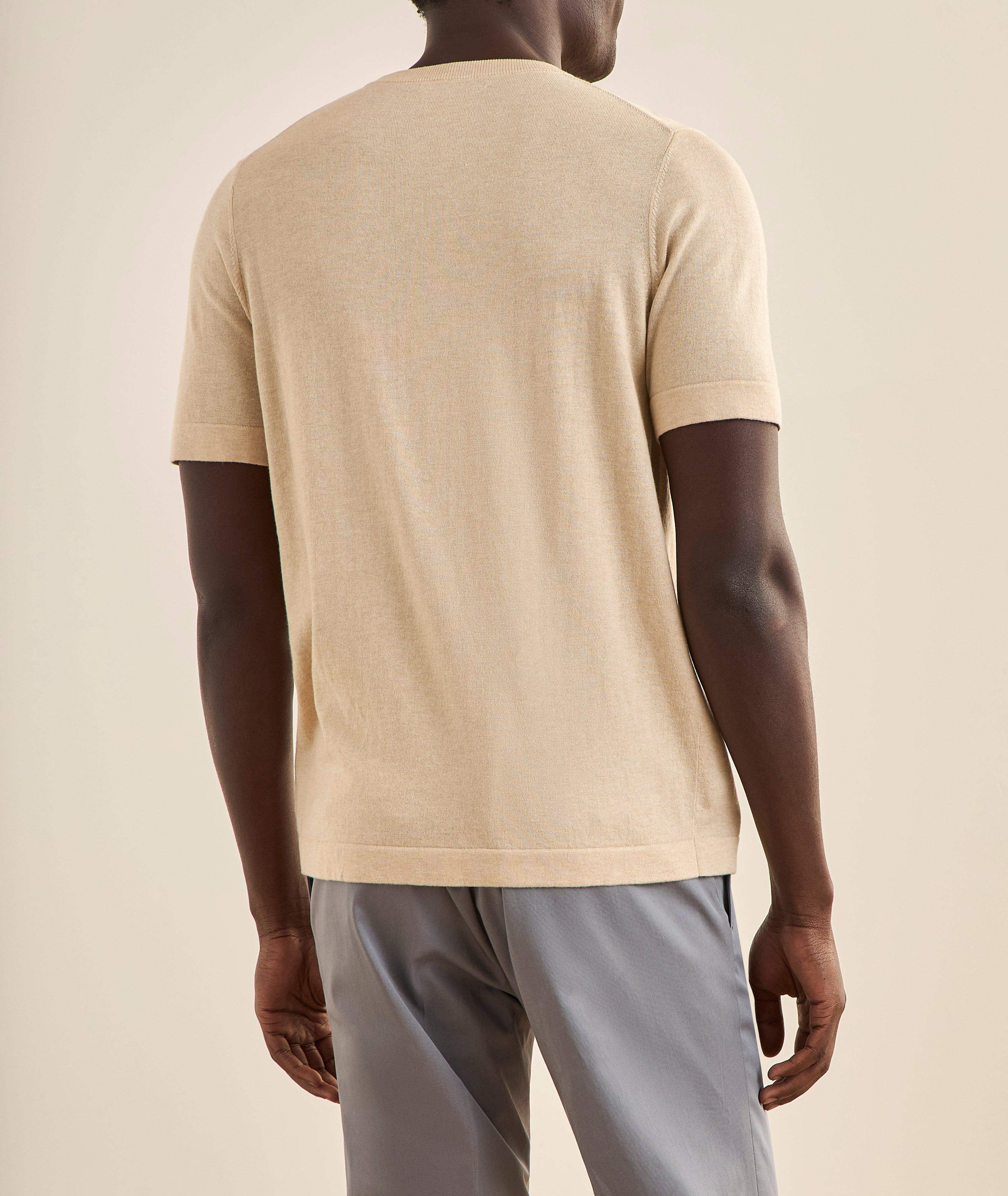 Cotton-Cashmere Blend Knit T-Shirt image 2