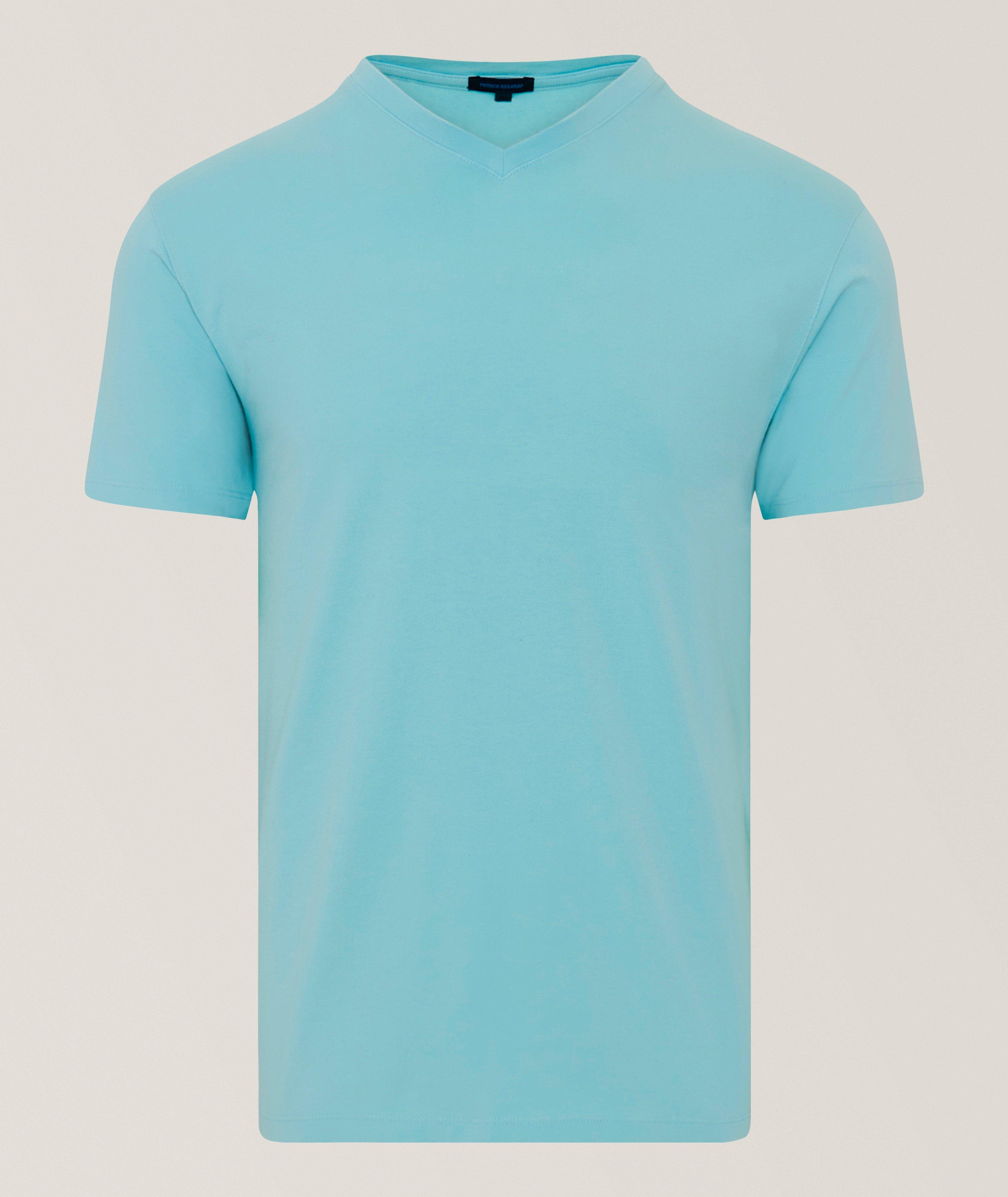 Stretch-Pima Cotton V-Neck T-Shirt image 0