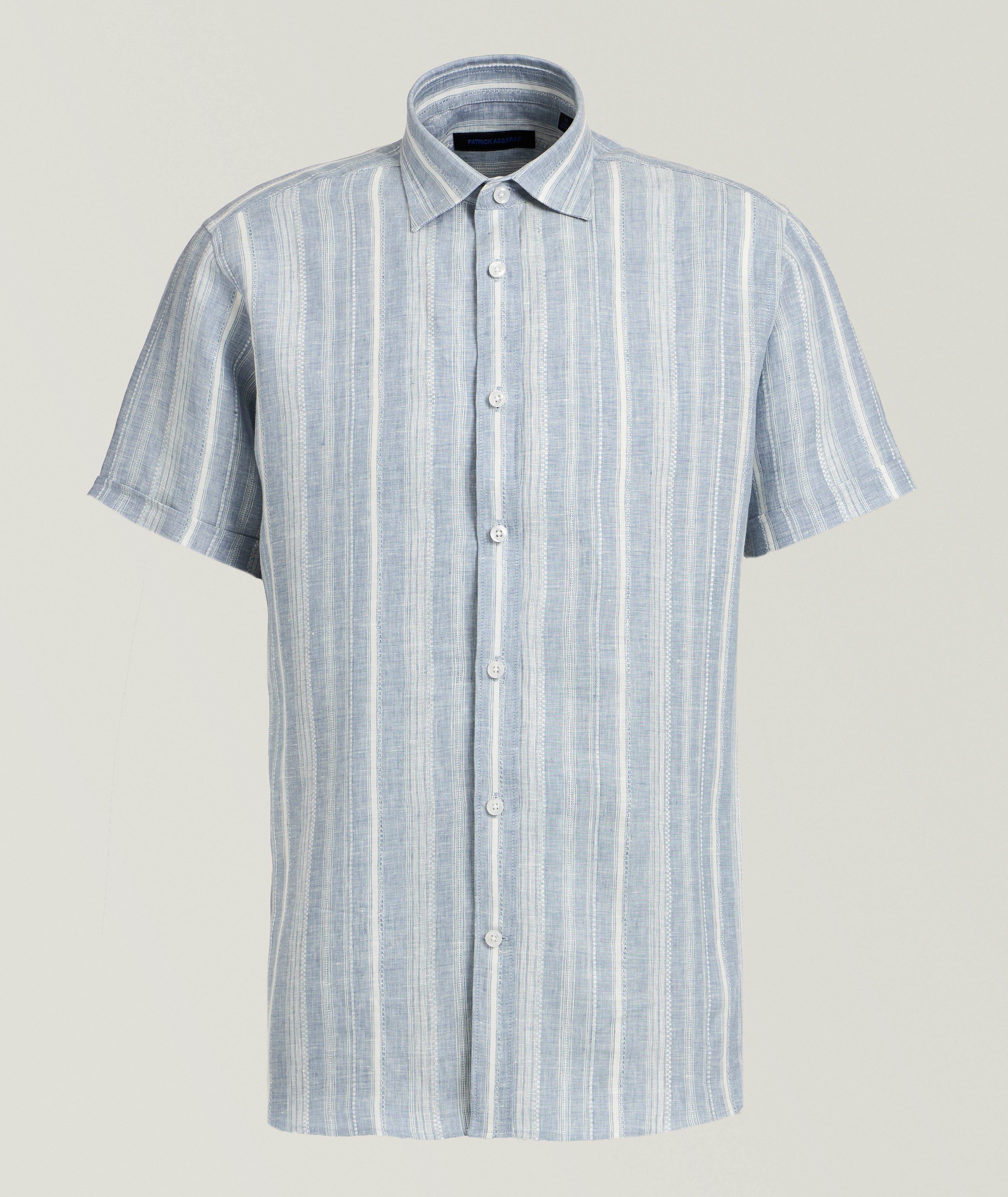 Jacquard Striped Linen Shirt image 0