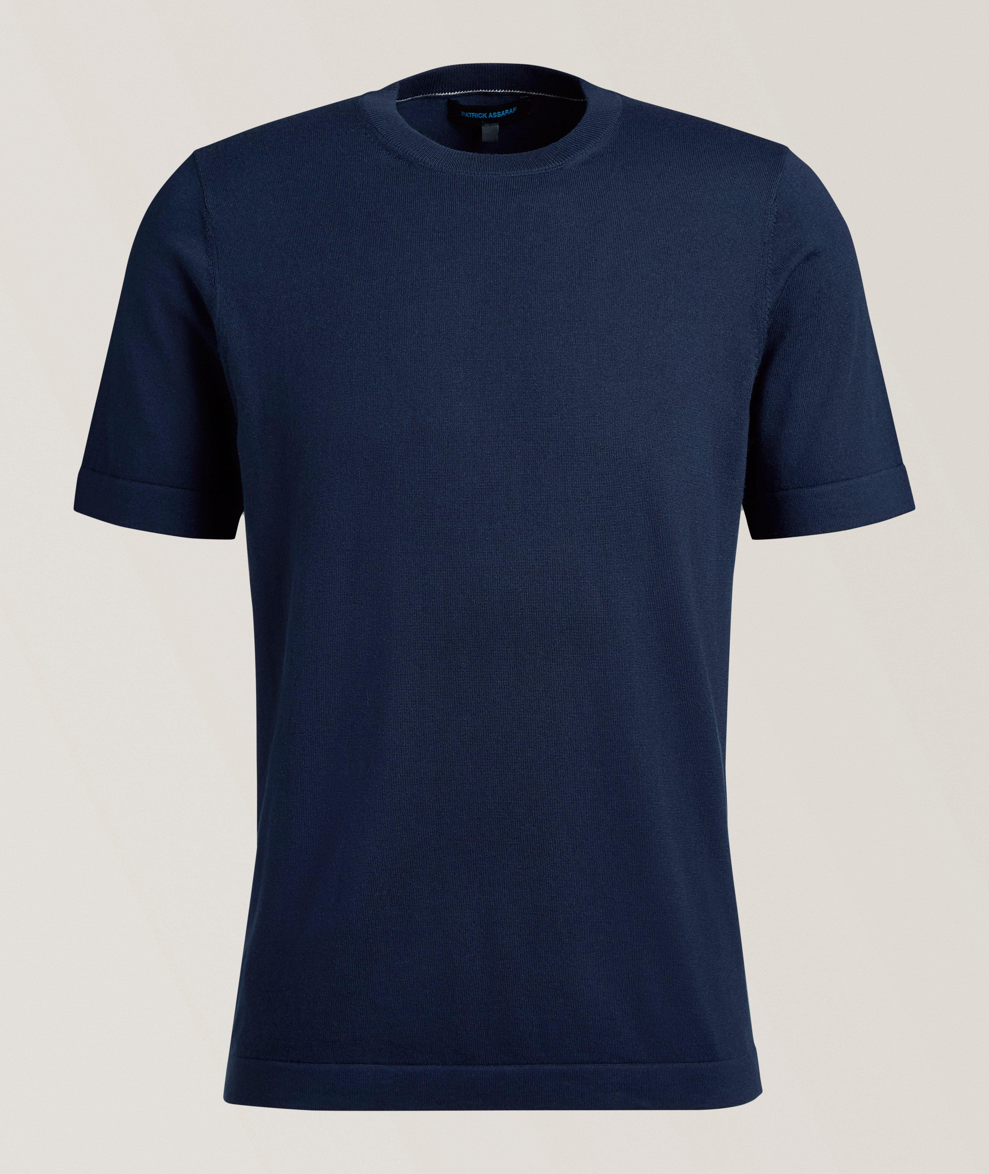 Cotton-Cashmere Blend Knit T-Shirt image 0
