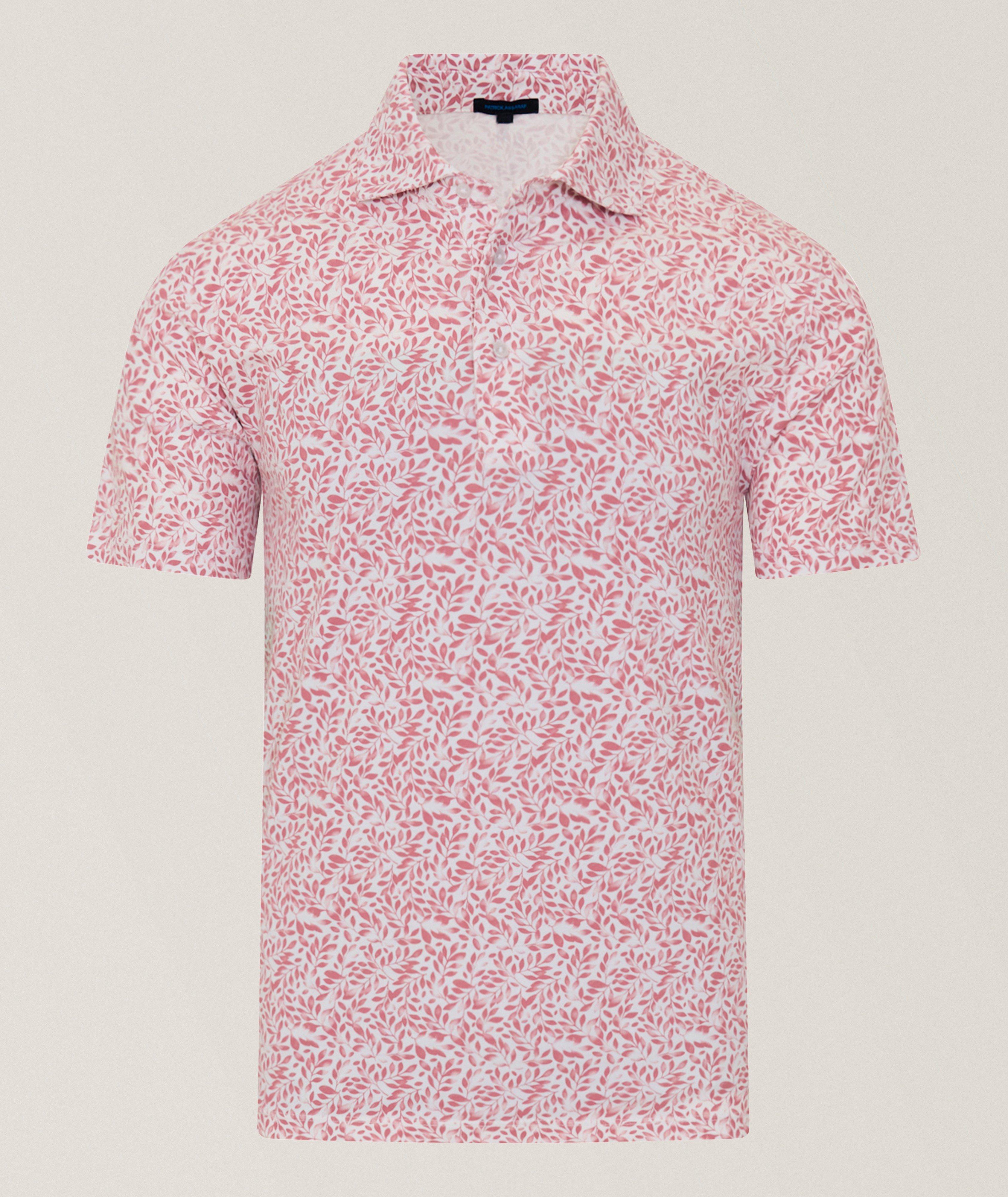 Patrick Assaraf Stretch-Pima Cotton Printed Polo