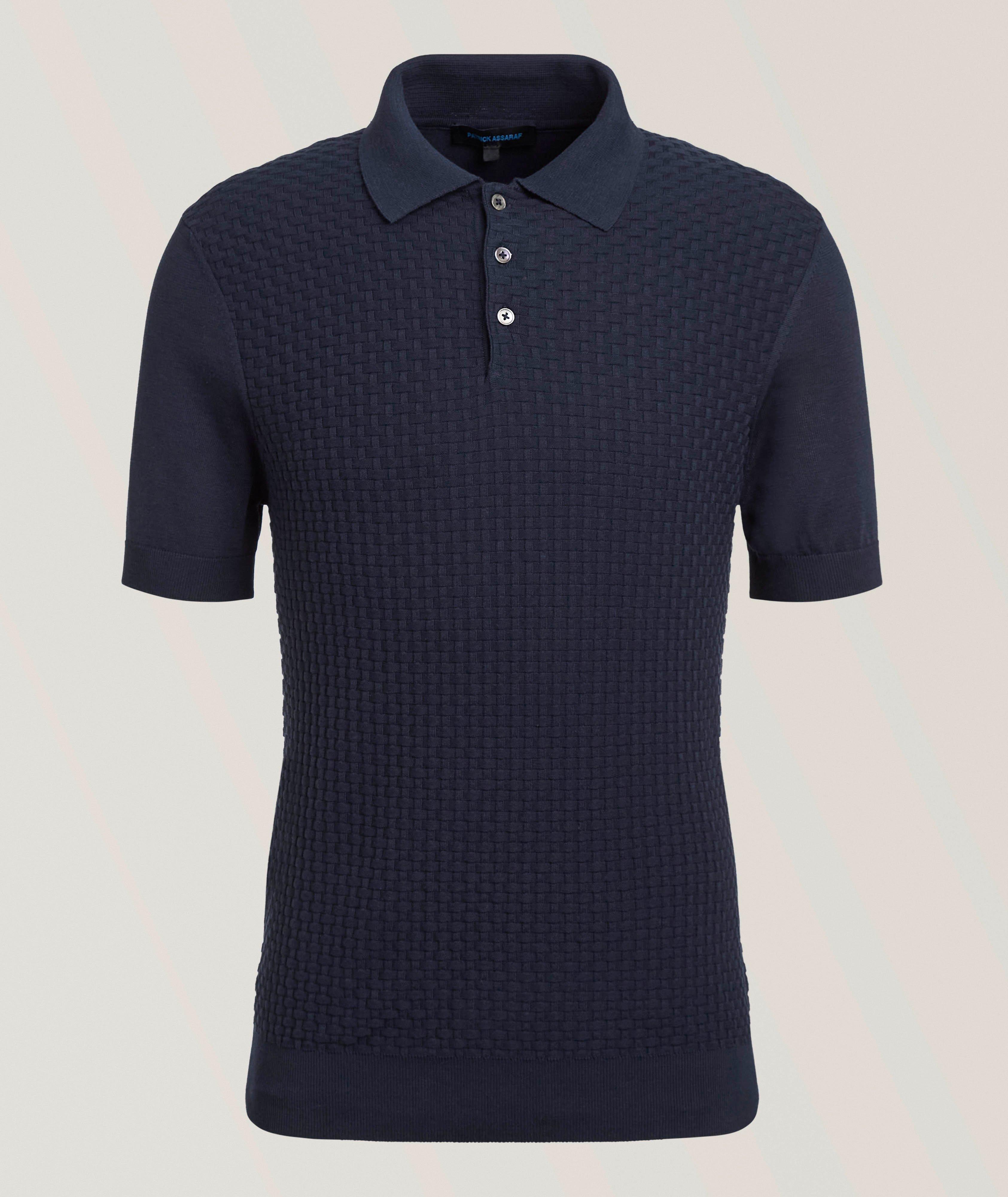 Brunello Cucinelli Jacquard Knit Polo Sweater | Polos | Harry Rosen