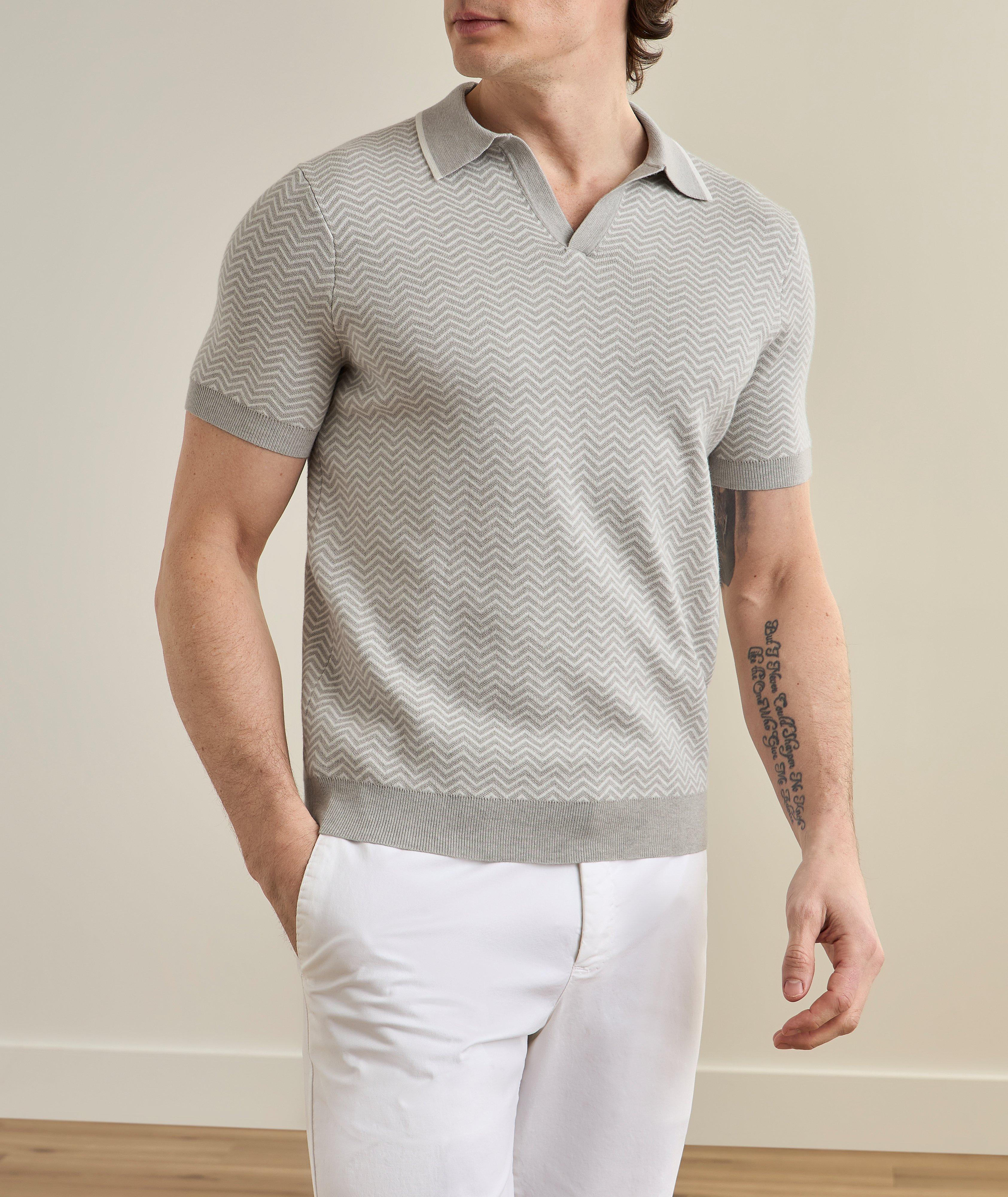 Chevron Johnny Collar Polo image 1