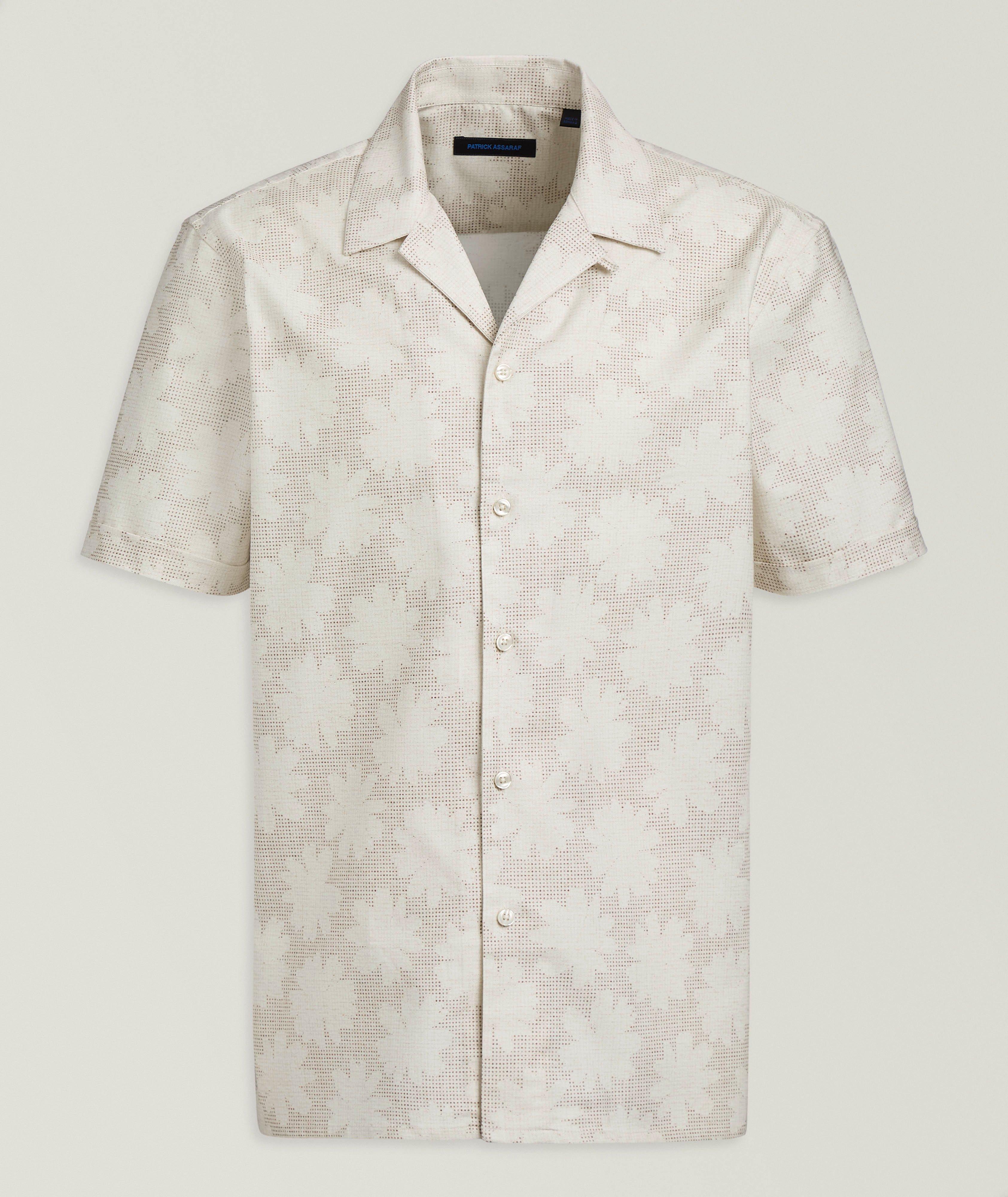 Patrick Assaraf Floral Cotton Camp Shirt
