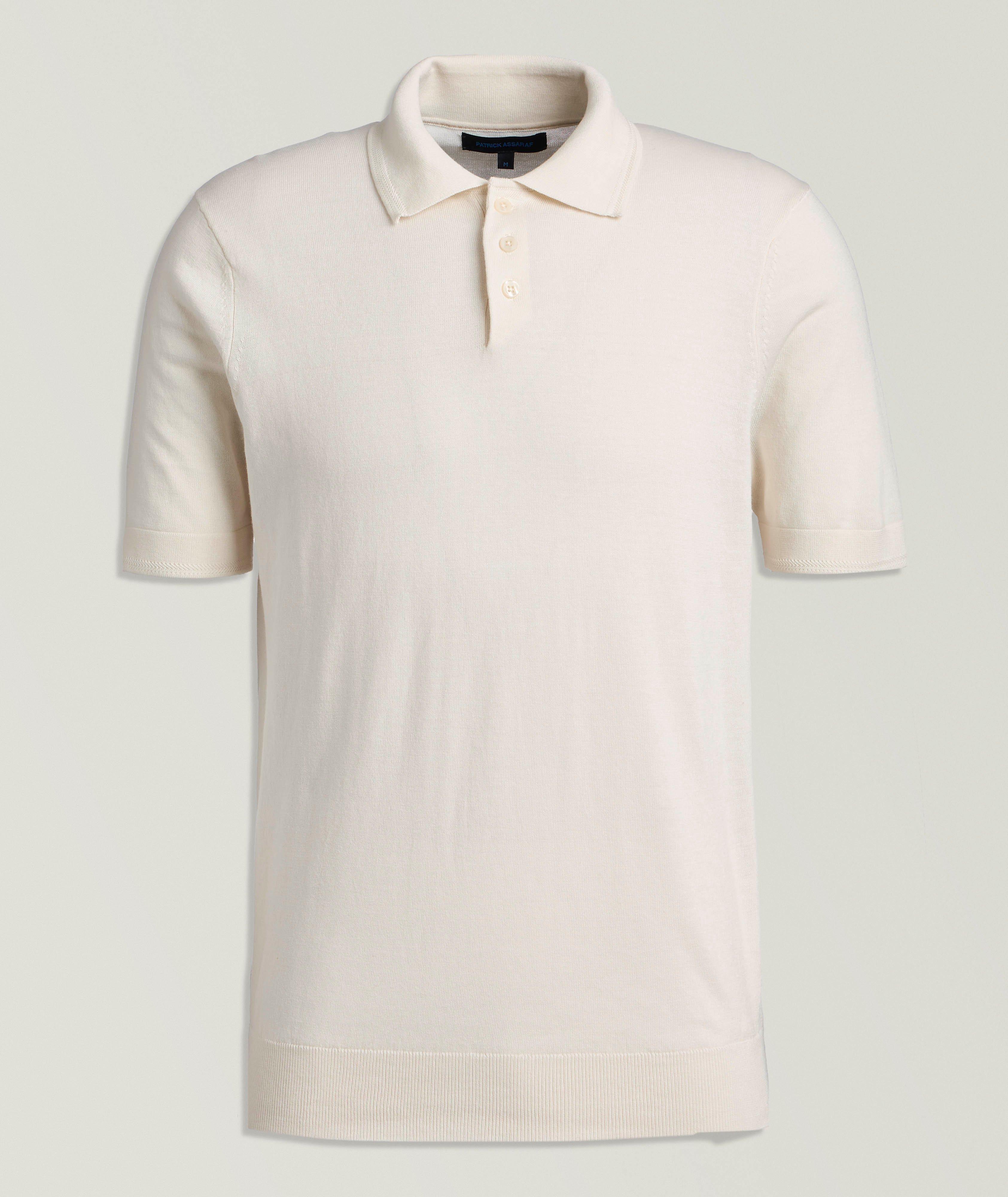 Patrick Assaraf Cotton, Cupro & Merino Wool Polo 