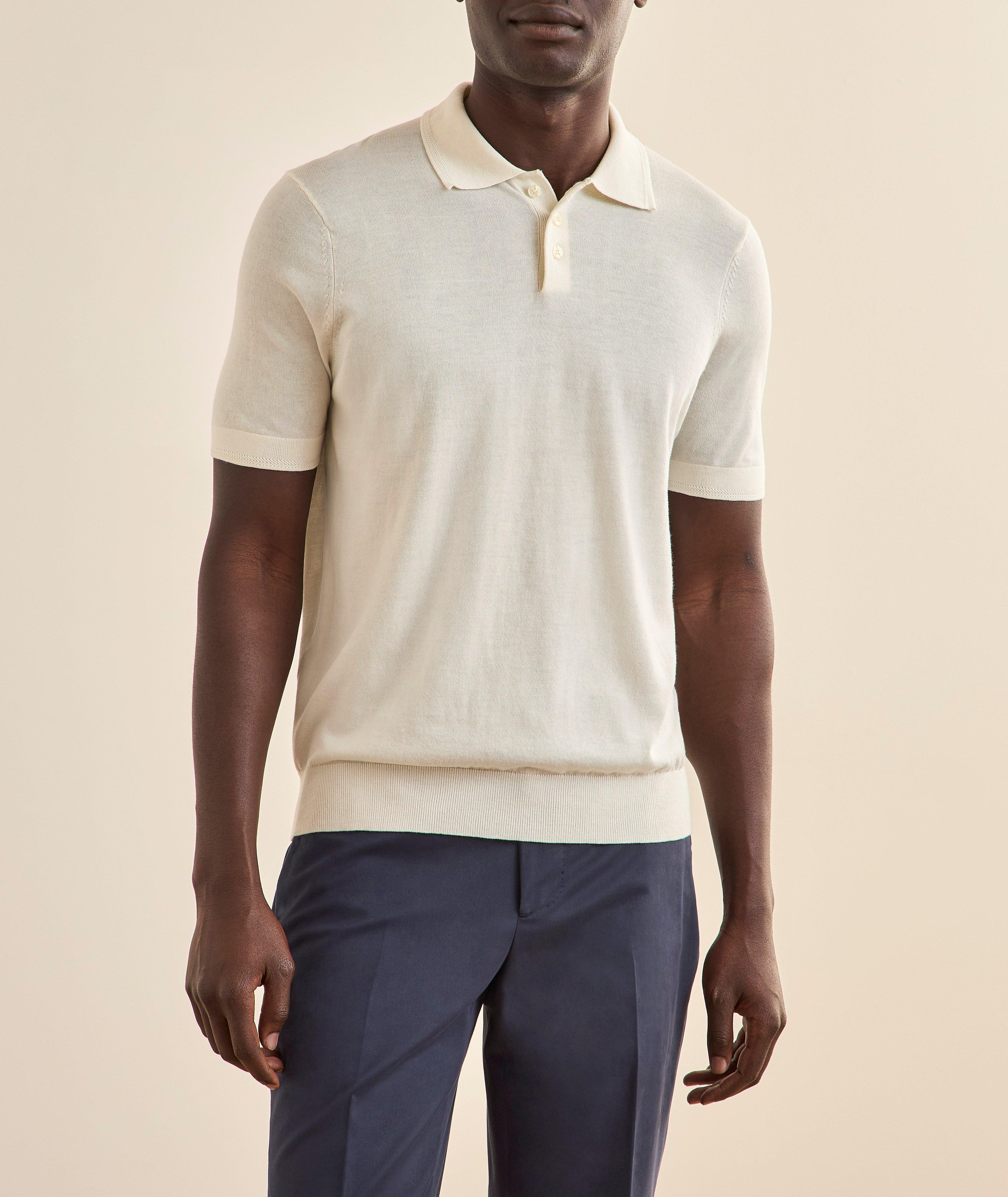 Cotton, Cupro & Merino Wool Polo  image 1