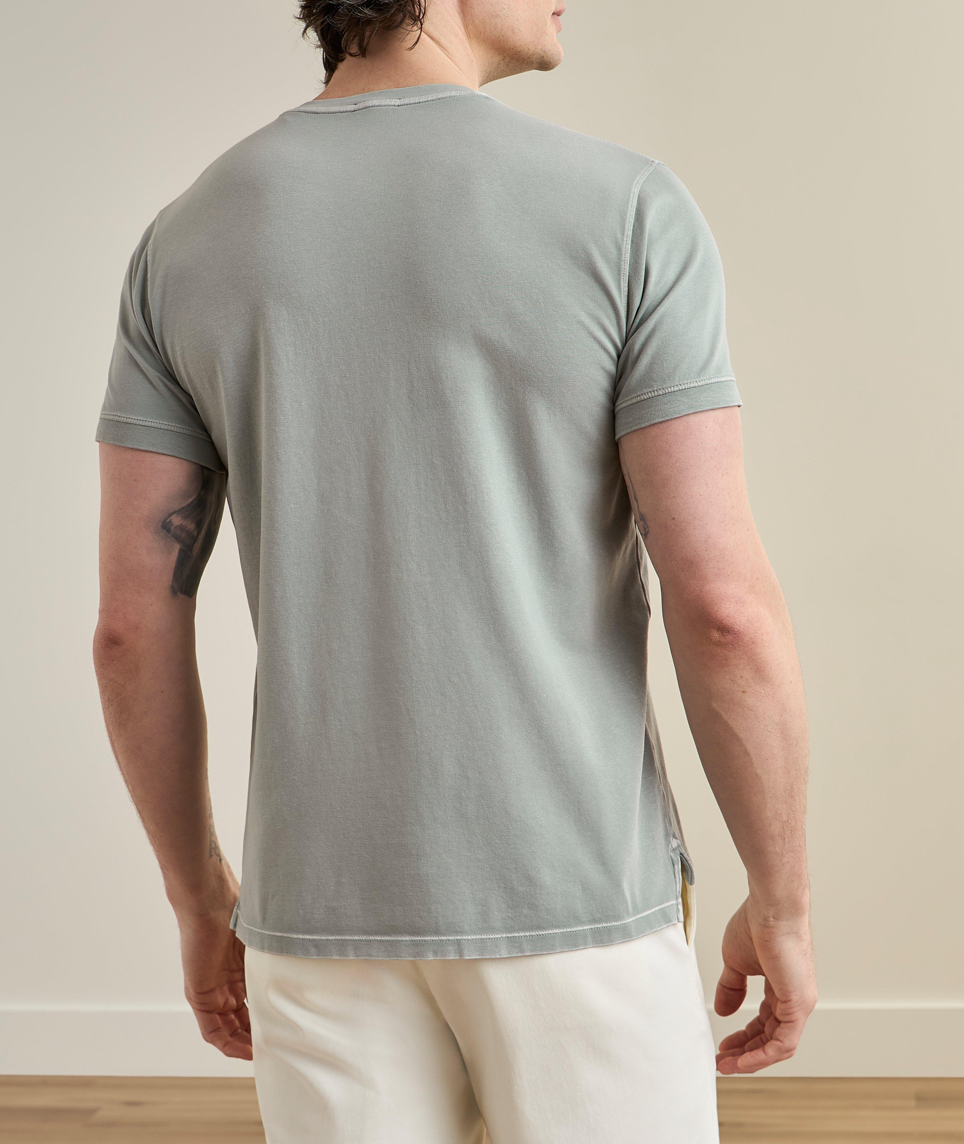 Vintage Wash Stretch-Pima Cotton Henley image 2
