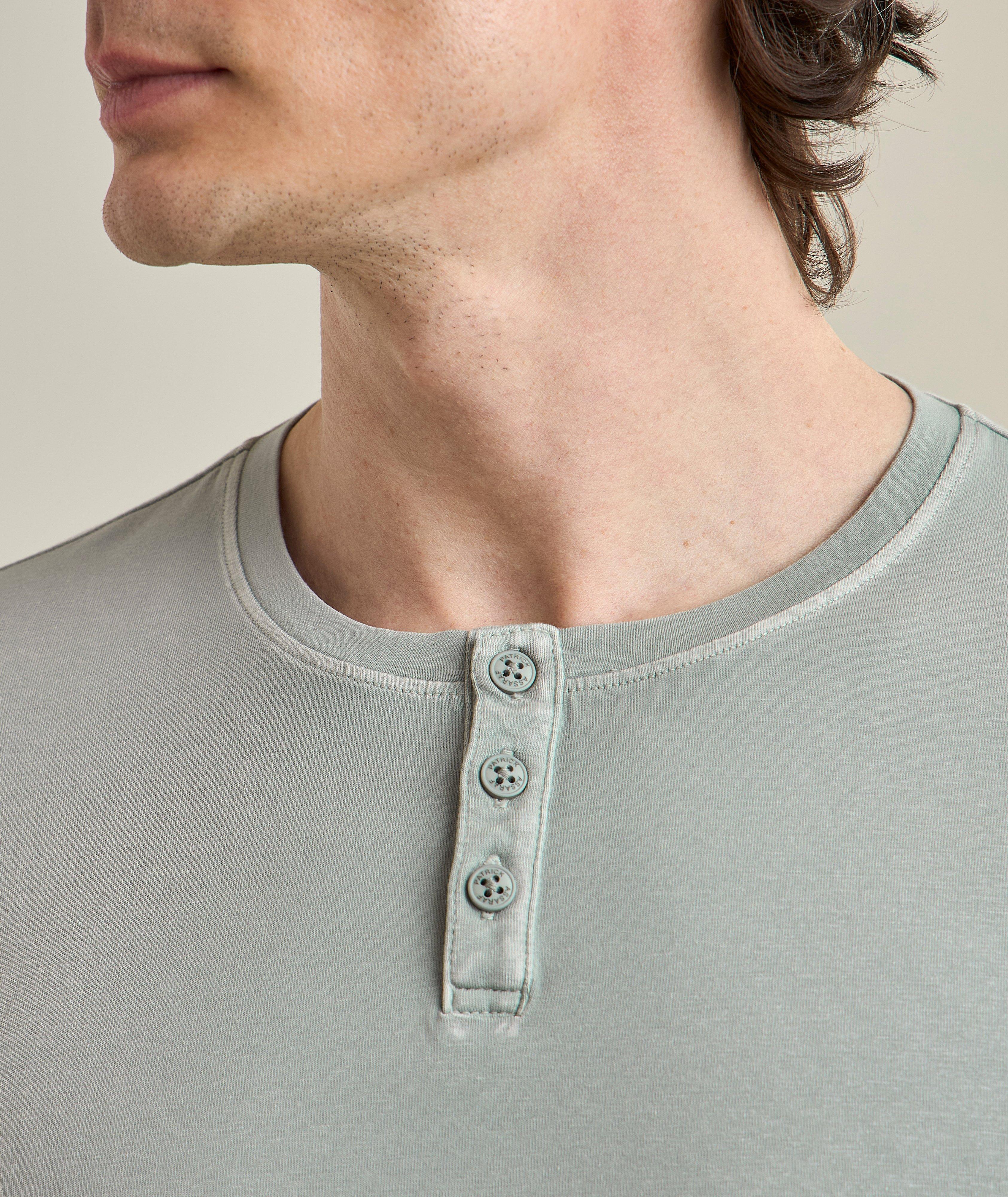 Vintage Wash Stretch-Pima Cotton Henley image 3